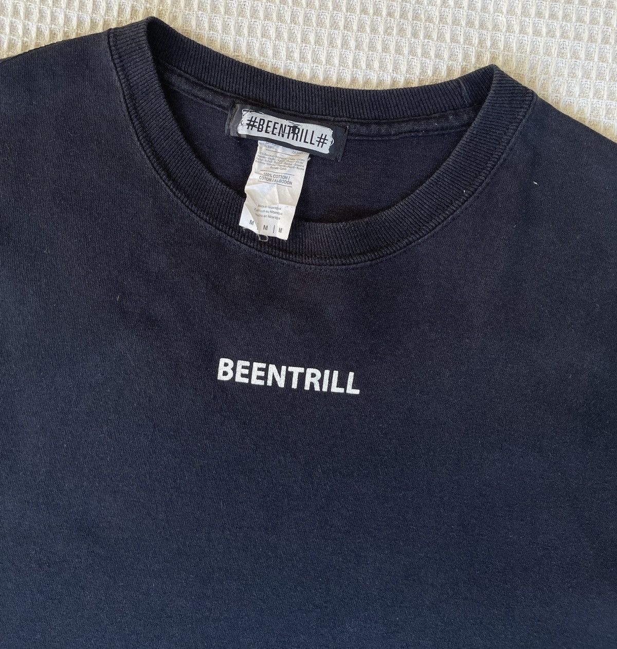 Been Trill × Hood By Air CenterLogo🔥BEEN TRILL SSUR🔥Sun Faded Black Long Sleeve Tee Size US M / EU 48-50 / 2 - 3 Thumbnail