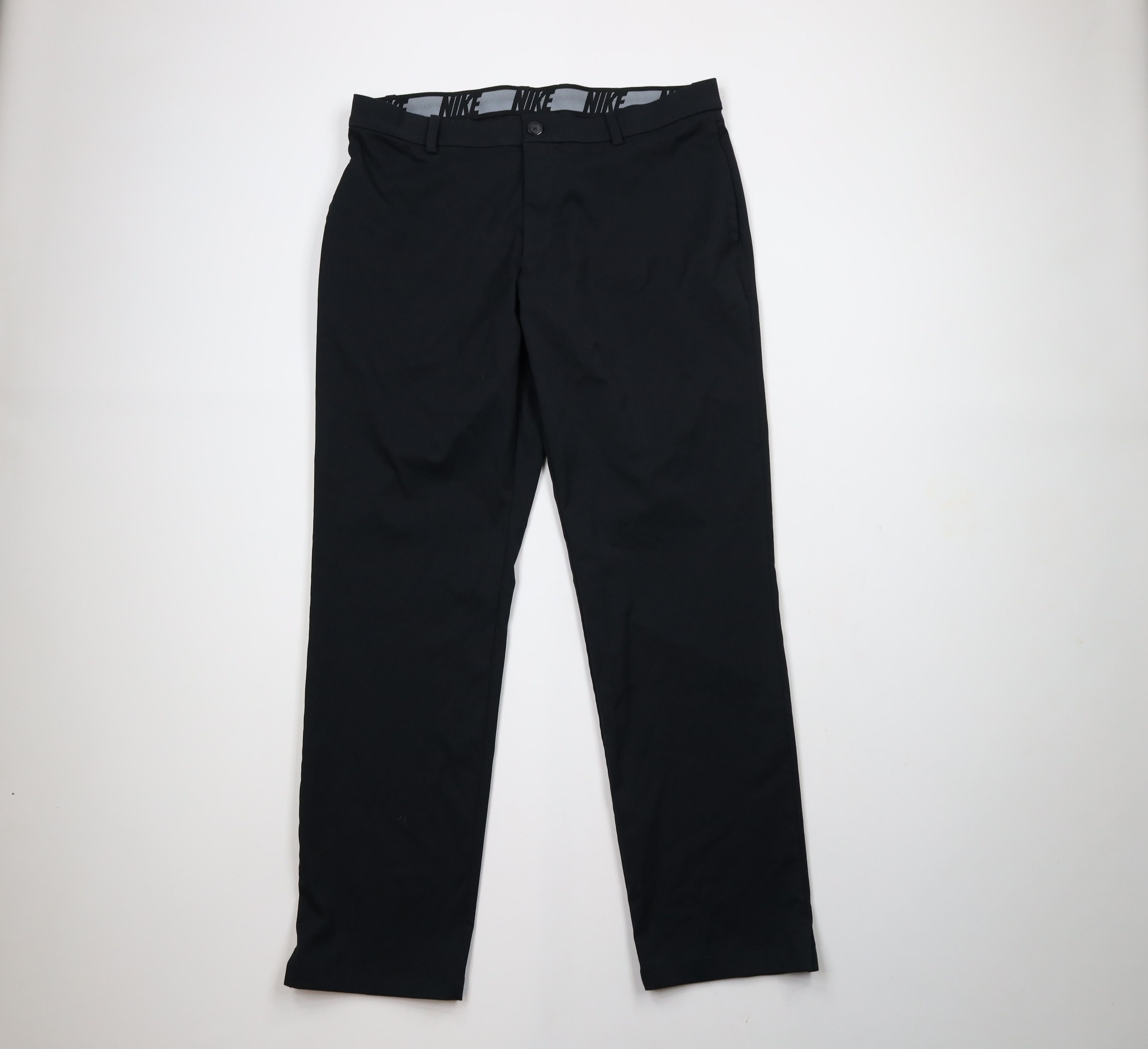 Nike × Vintage Nike Golf Knit Flat Front Stretch Golfing Chino Pants Black Size US 38 / EU 54 - 1 Thumbnail