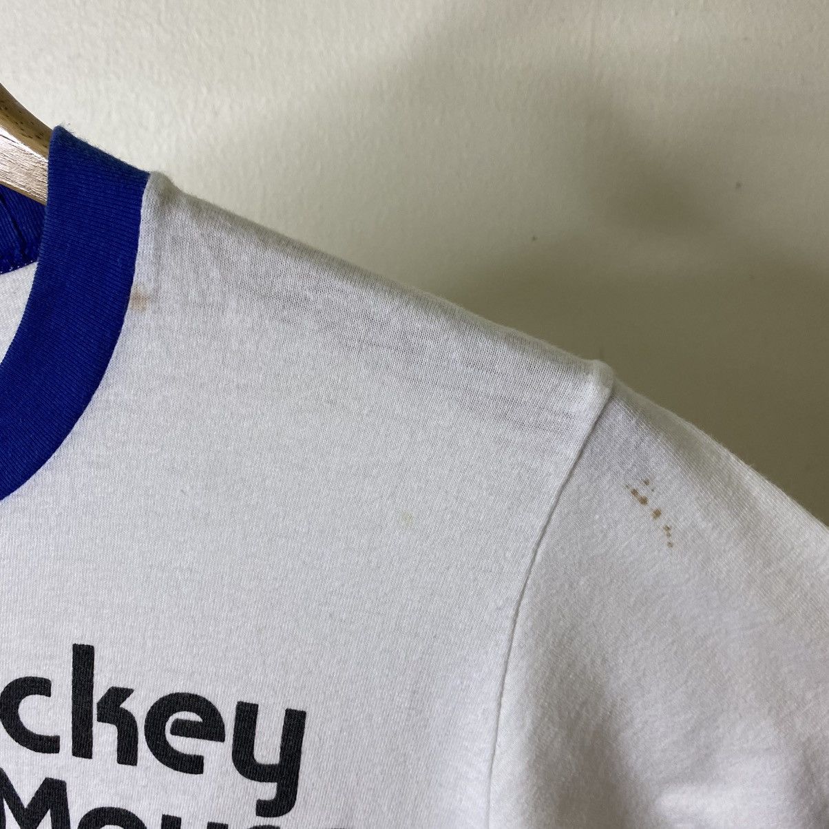 Mickey Mouse Vintage 1980s Mickey Mouse Skateboard Ringer T Shirt Size US S / EU 44-46 / 1 - 4 Thumbnail