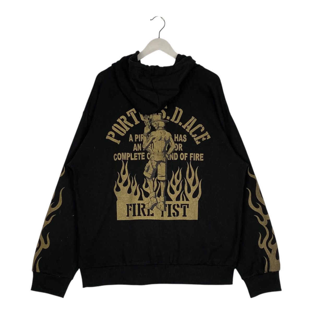 One Piece × Vintage Vintage One Piece Full Zip Hoodie Sweater Black Size US L / EU 52-54 / 3 - 8 Thumbnail