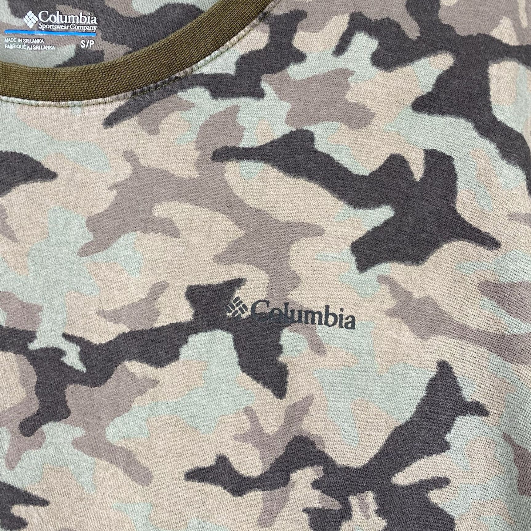 Vintage Columbia Nightgown Nightie Womens S Green Camo Short Sleeve Tee Shirt Dress Size S / US 4 / IT 40 - 2 Thumbnail