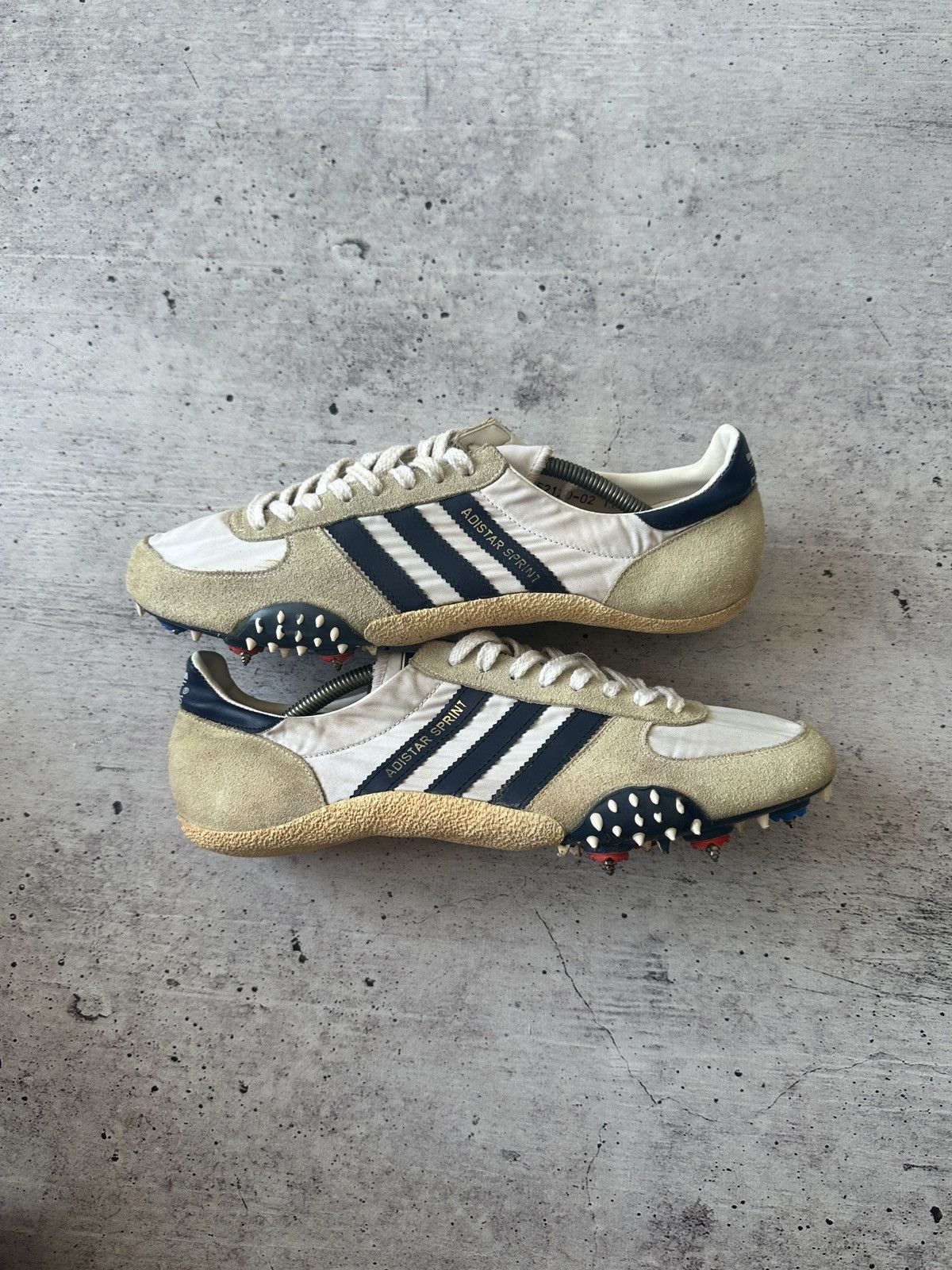 Adidas Rare Vintage 80s Adidas Adistar Sprint Spikes 11.5 US Size US 11.5 / EU 44-45 - 7 Thumbnail