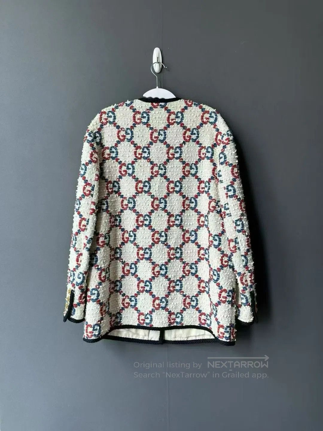 Gucci Guicci Checked Tweed Full Print Jacket| Size M / US 6-8 / IT 42-44 - 2 Thumbnail