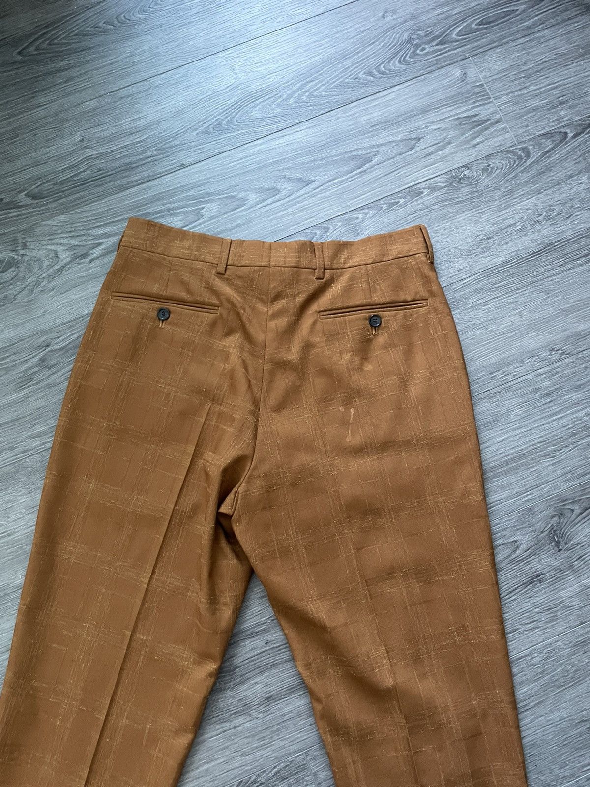 Paul Smith Orange/Rust Wool Check Trouser Size US 32 / EU 48 - 8 Thumbnail