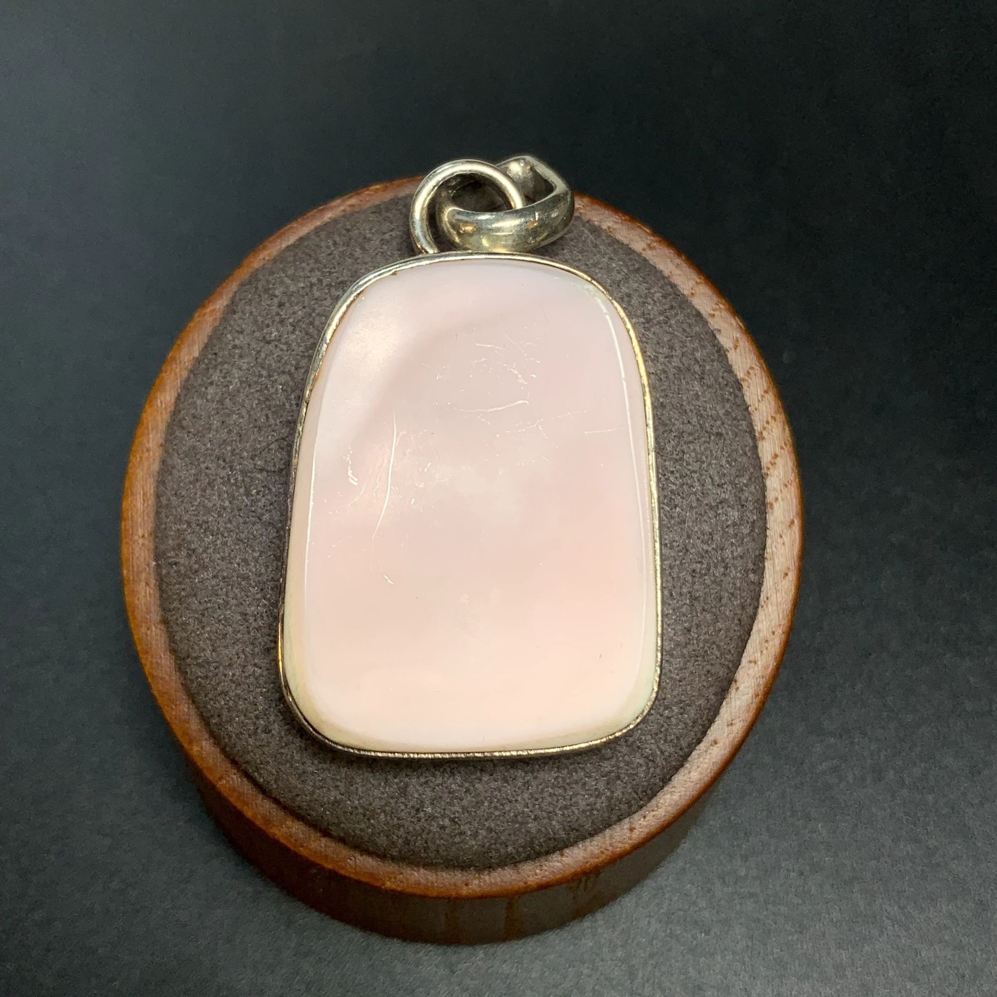 Other VTG Solid Sterling Silver 925 Fine Pink Shell Pendant 7.5mm Size ONE SIZE - 1 Thumbnail