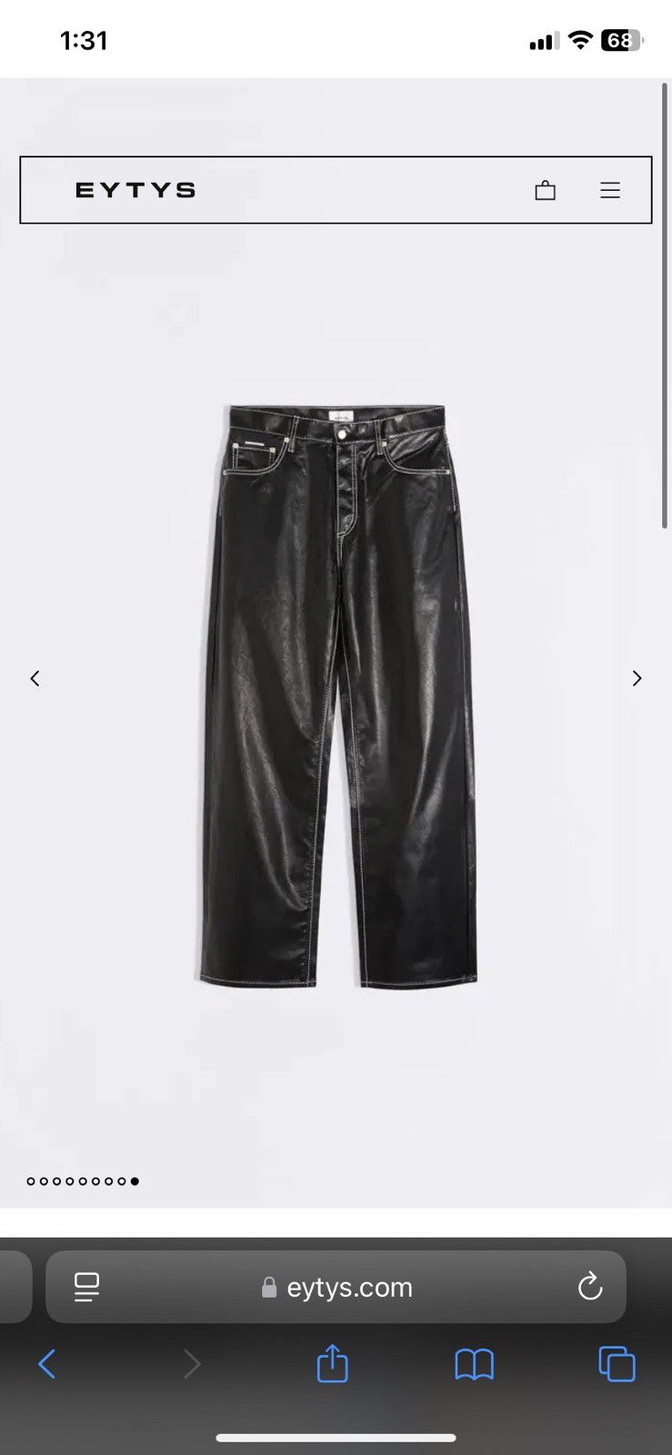 Eytys EYTYS Benz Faux Leather Pants Size US 26 / EU 42 - 5 Thumbnail