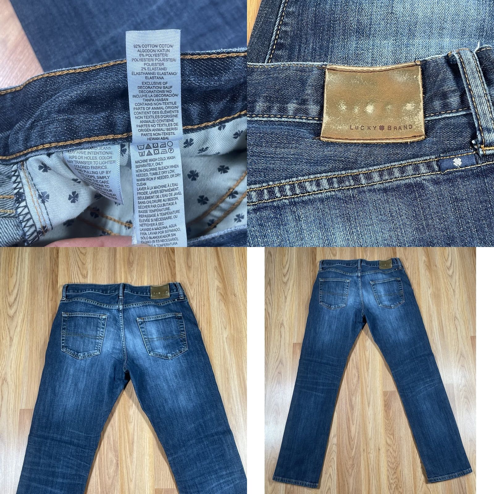 Lucky Brand Lucky Brand Jeans Mens 30Wx32L 410 Athletic Fit Stretch Dark Blue Denim Pants Size US 30 / EU 46 - 9 Thumbnail