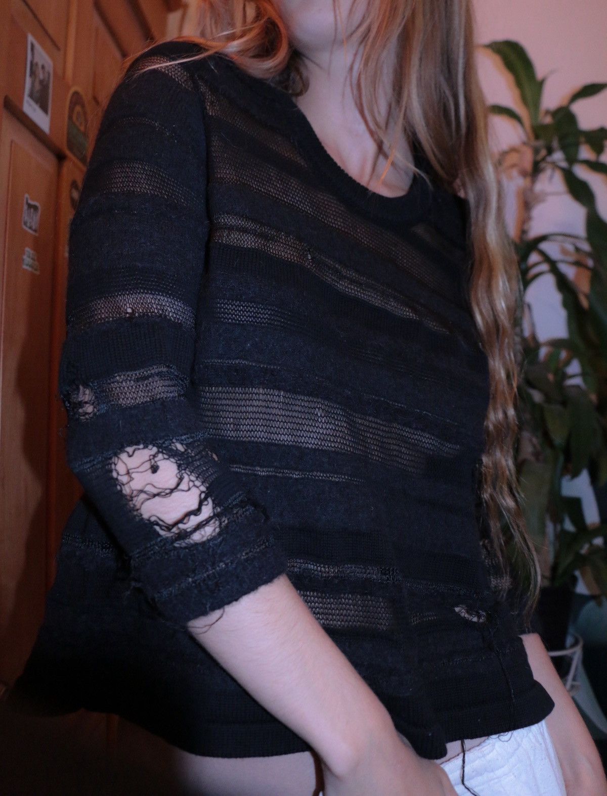 Maison Margiela Maison Margiela Sheer Distressed Knit Sweater Size S / US 4 / IT 40 - 4 Thumbnail