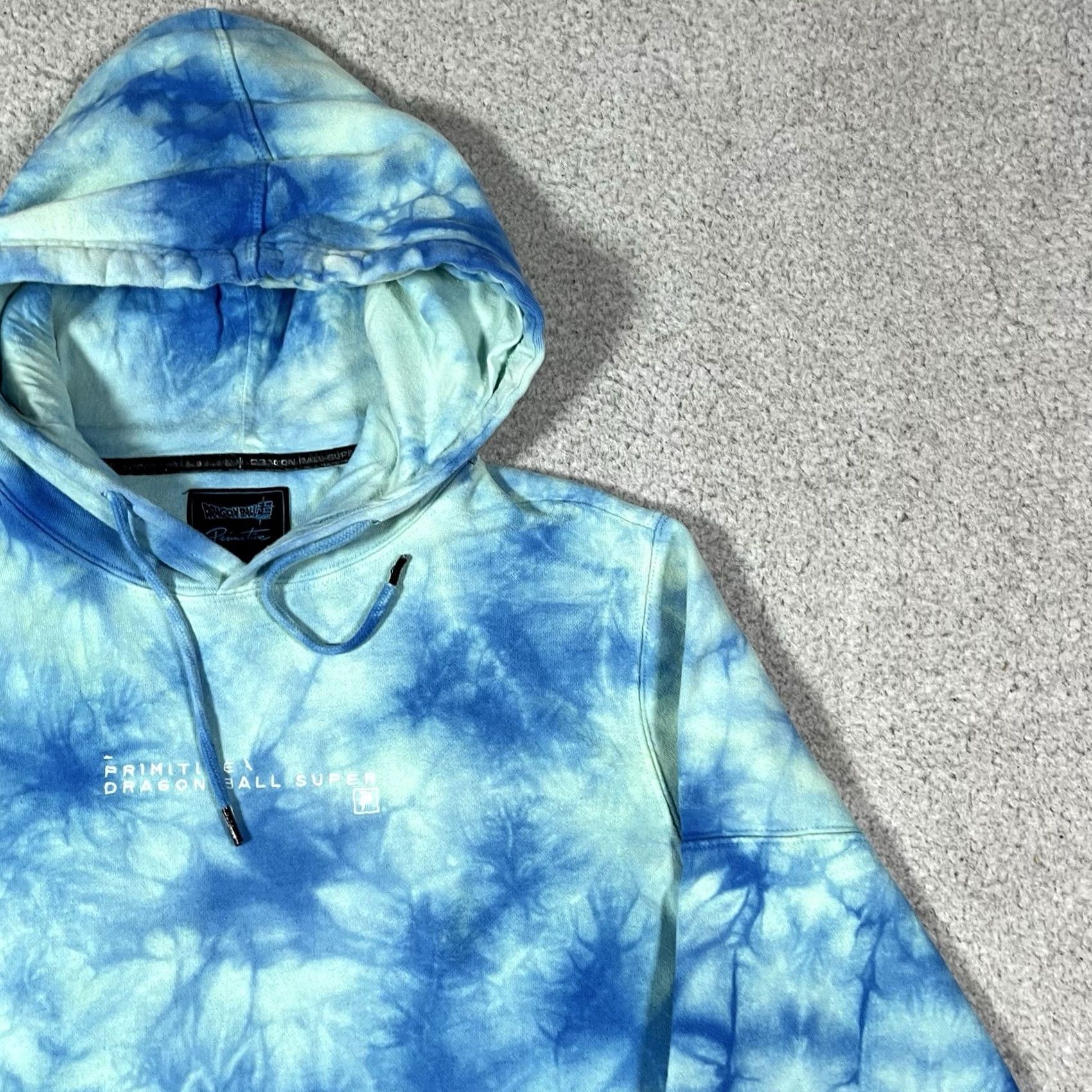 Vintage Dragon Ball Z Primitive Hoodie Mens S Blue Tie Dye Pullover Anime Sweatshirt Size US S / EU 44-46 / 1 - 6 Thumbnail