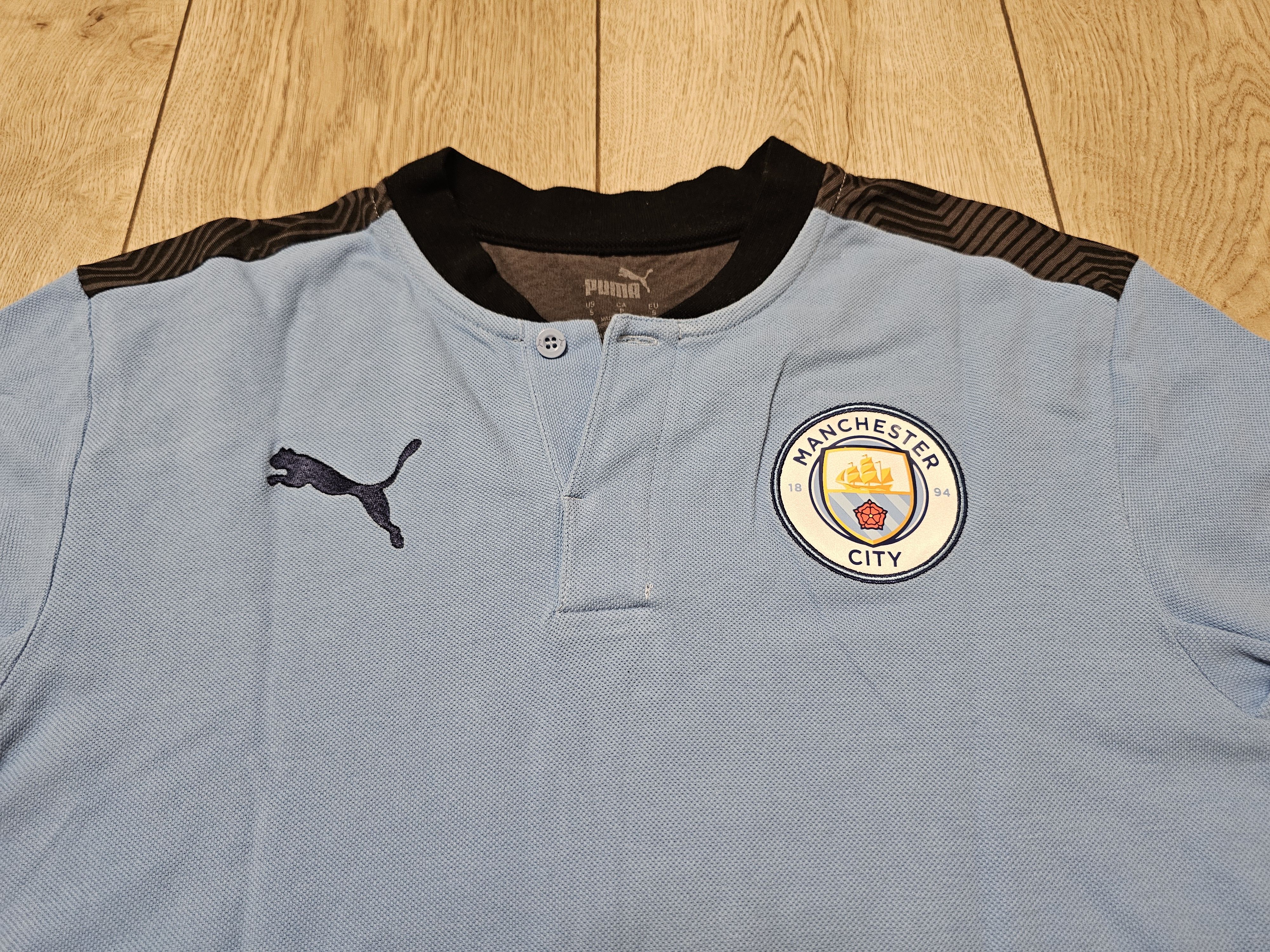 Puma MANCHESTER CITY 2019 POLO SHIRT COTTON FOOTBALL SOCCER Size US S / EU 44-46 / 1 - 3 Thumbnail