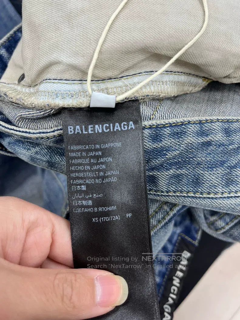 Balenciaga Balenciaga size XS Waist Logo Patch Denim Pants Size US 27 - 5 Thumbnail