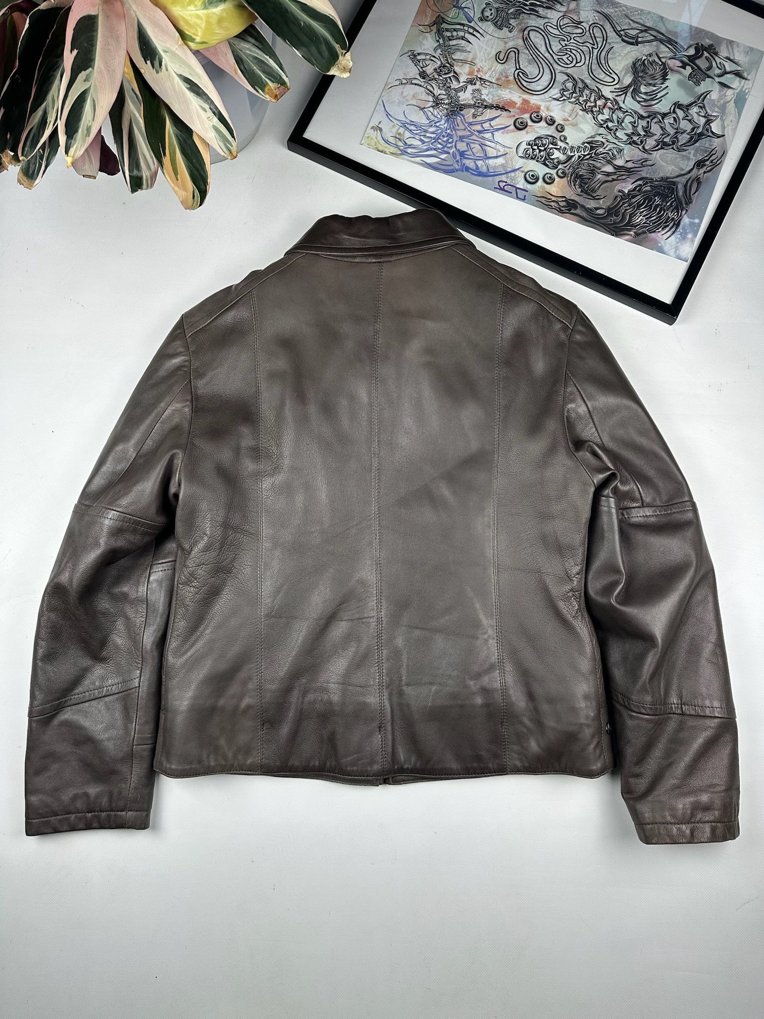 Mercedes-Benz Vintage Mercedes Benz moto Jacket brown chocolate leather Size US S / EU 44-46 / 1 - 3 Thumbnail