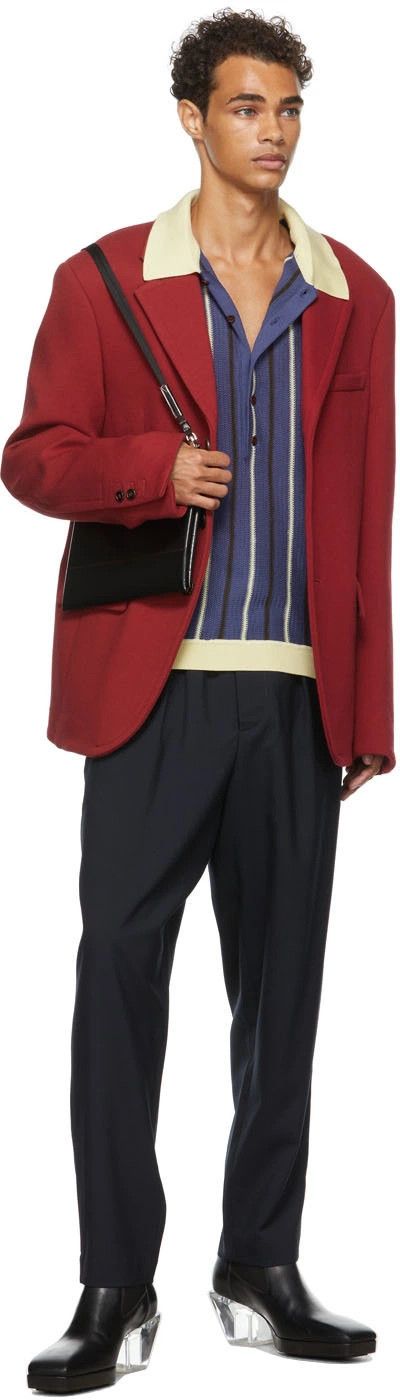 Marni o1y0225 Single-Breasted Blazer in Red Size US M / EU 48-50 / 2 - 4 Thumbnail