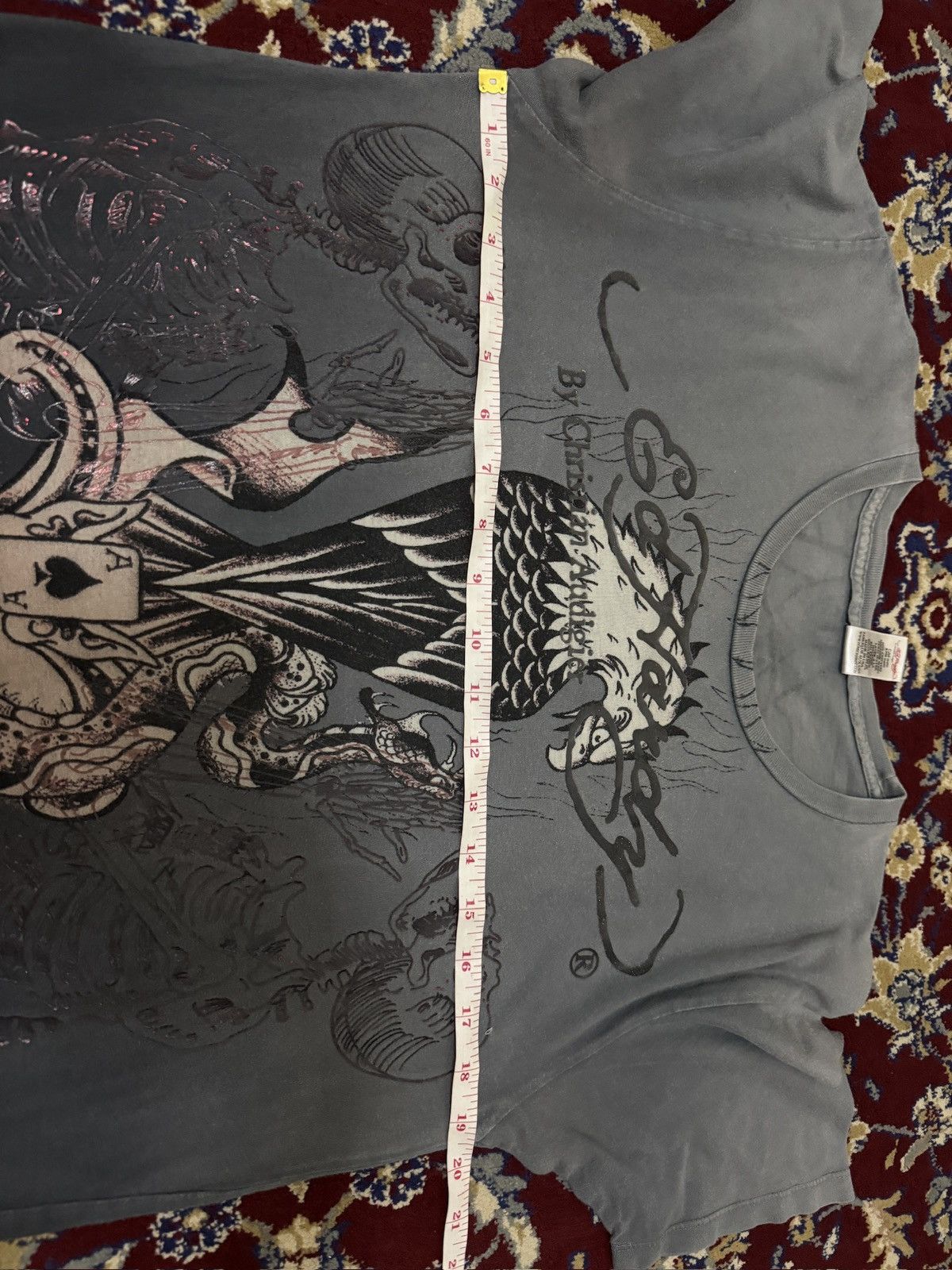 Ed Hardy Ed Hardy Christian Audigier Skeleton Eagle Snake Dagger y2k Size US M / EU 48-50 / 2 - 8 Thumbnail