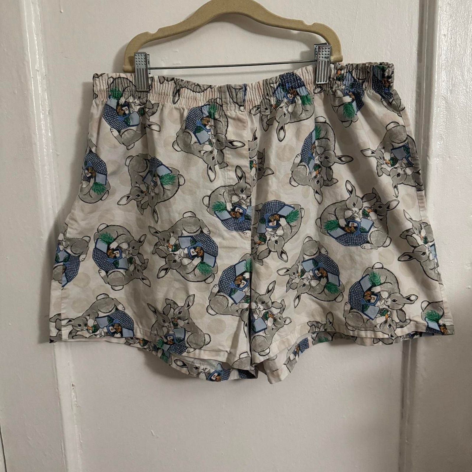 Other Vintage Sleepygirl USA 100% Cotton Bunny Print Shorts XL Size 36" / US 14 / IT 50 - 4 Thumbnail