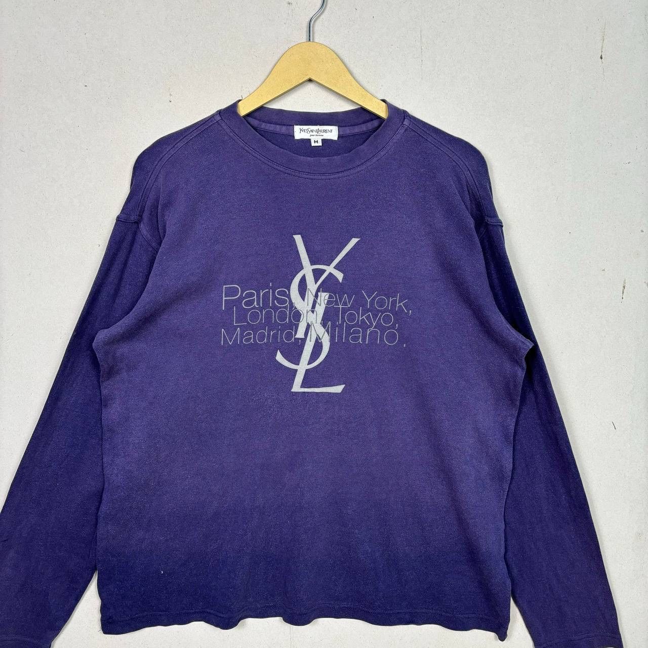 Yves Saint Laurent Vintage Yves Saint Laurent Sun Faded LS Tshirt ERD GRUNGE Size US M / EU 48-50 / 2 - 3 Thumbnail