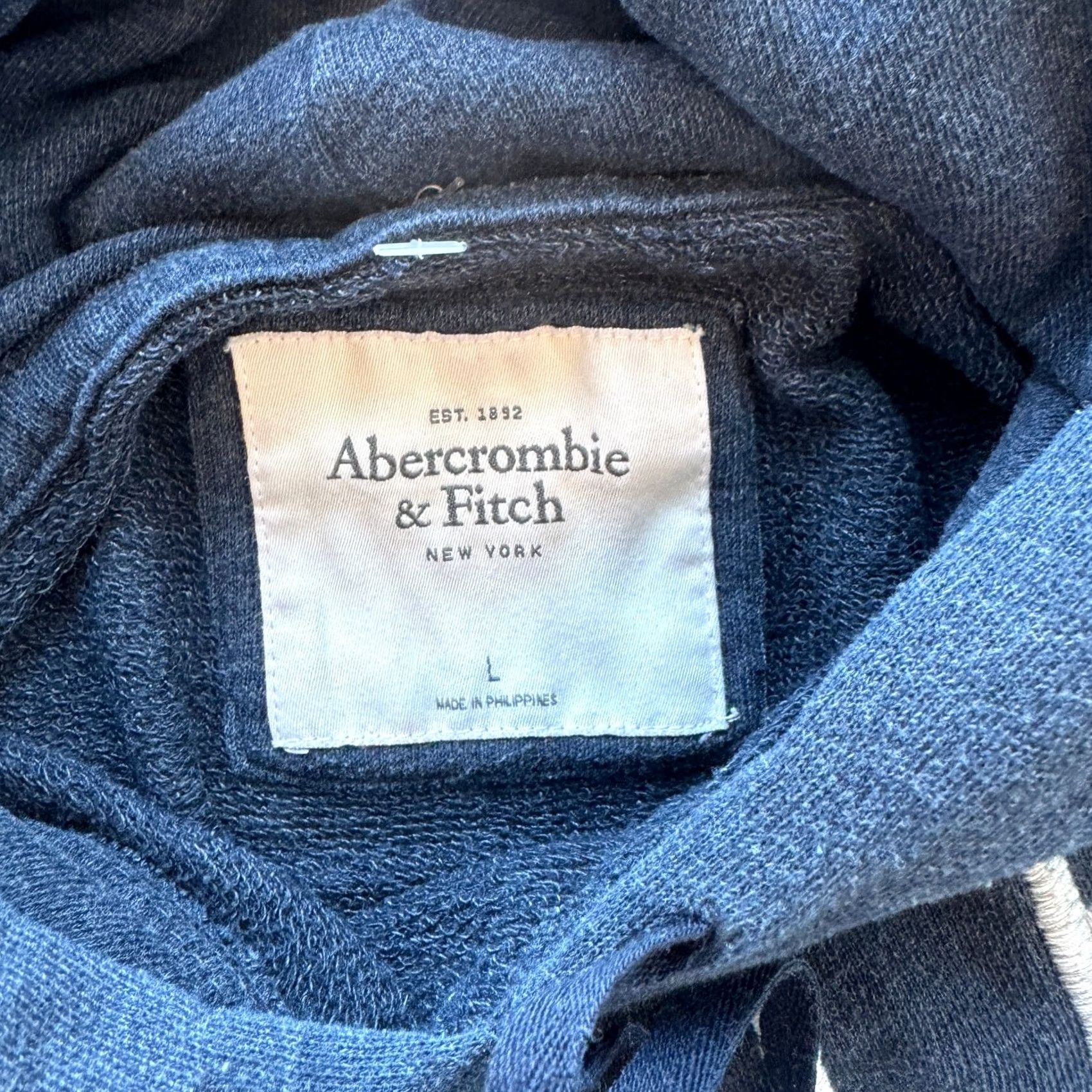 Vintage VINTAGE Abercrombie & Fitch Navy Pullover Hoodie Sweatshirt L Women Size L / US 10 / IT 46 - 3 Thumbnail