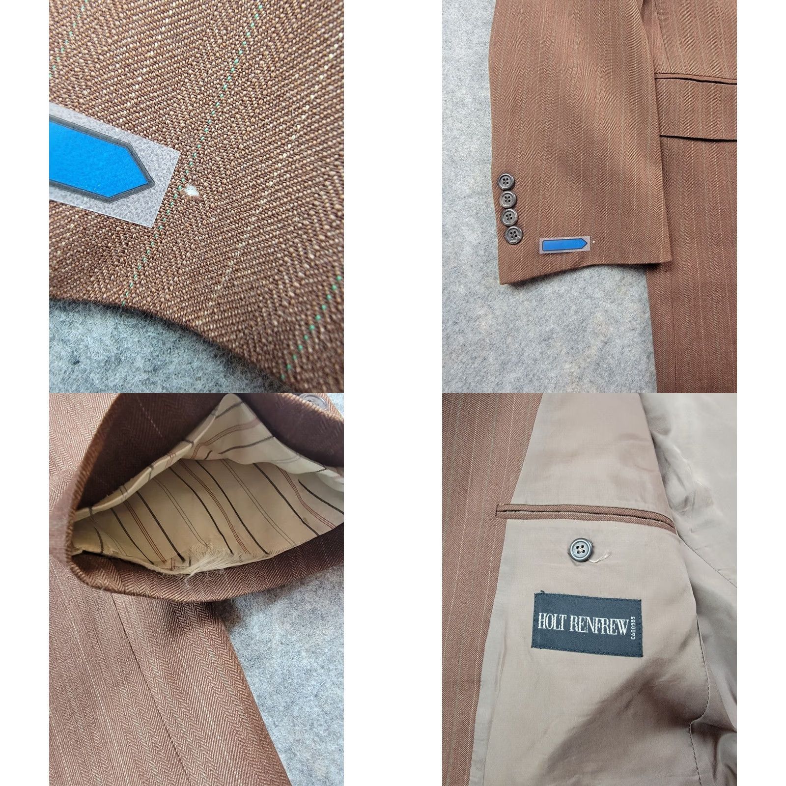 Polo Ralph Lauren Polo Ralph Lauren Suit Jacket Mens 44W Brown Striped Wool Holt Renfrew Vented Size US XXL / EU 58 / 5 - 8 Thumbnail