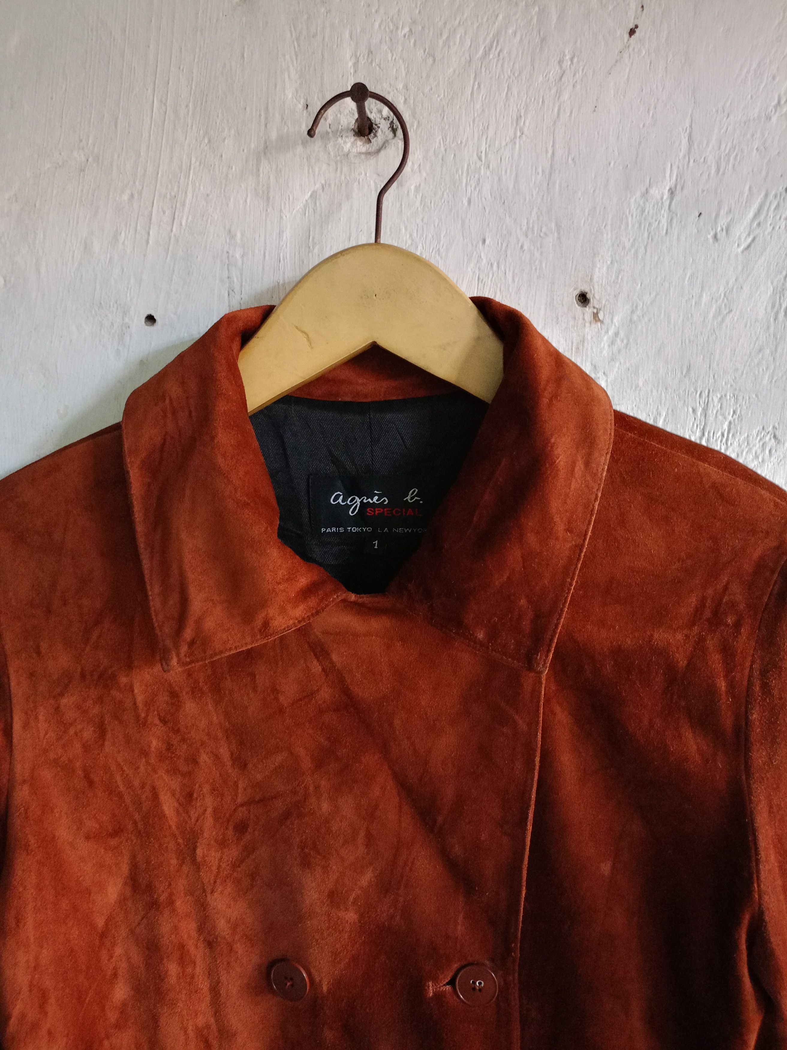 agnes b. agnes b coats suede leather jacket Size S / US 4 / IT 40 - 3 Thumbnail