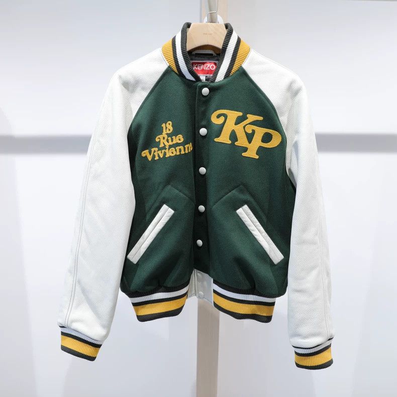 Kenzo KENZO Jointed leather sleeve baseball jacket Size US M / EU 48-50 / 2 - 4 Thumbnail