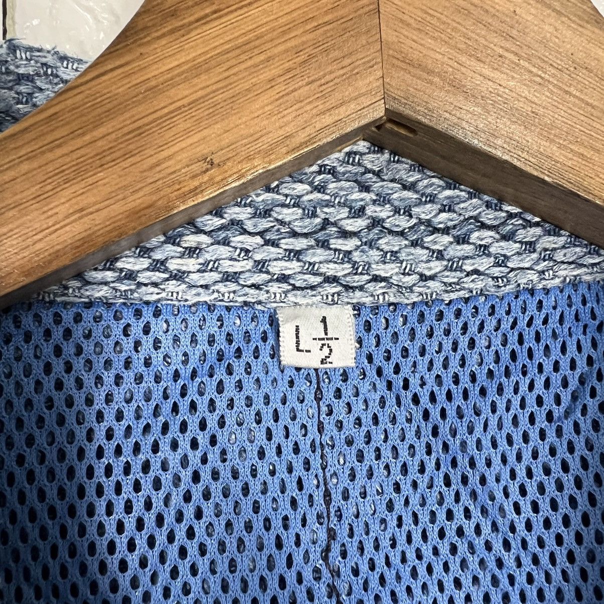 Vintage Japan Indigo Faded Blue Sashiko Thick Weave Kimono 4148-C189 Size US L / EU 52-54 / 3 - 14 Thumbnail