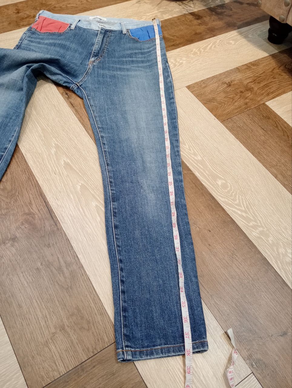Tsumori Chisato TSUMORI CHISATO by ISSEY MIYAKE STRETCH BLUE JEANS Size US 31 - 12 Thumbnail