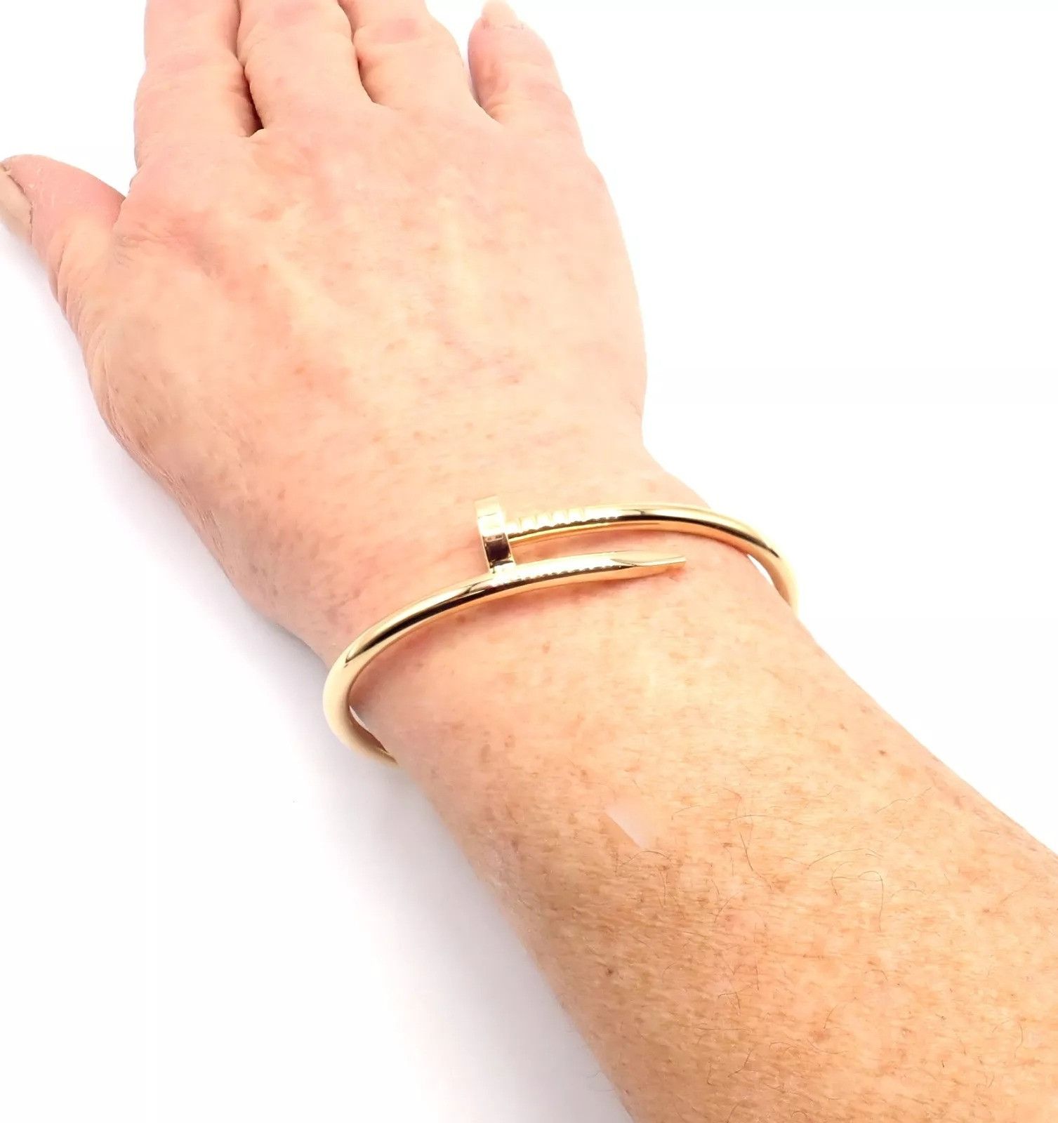 Cartier Cartier Juste 18k Yellow Gold Bangle Bracelet Size 17 Paper Size ONE SIZE - 3 Thumbnail
