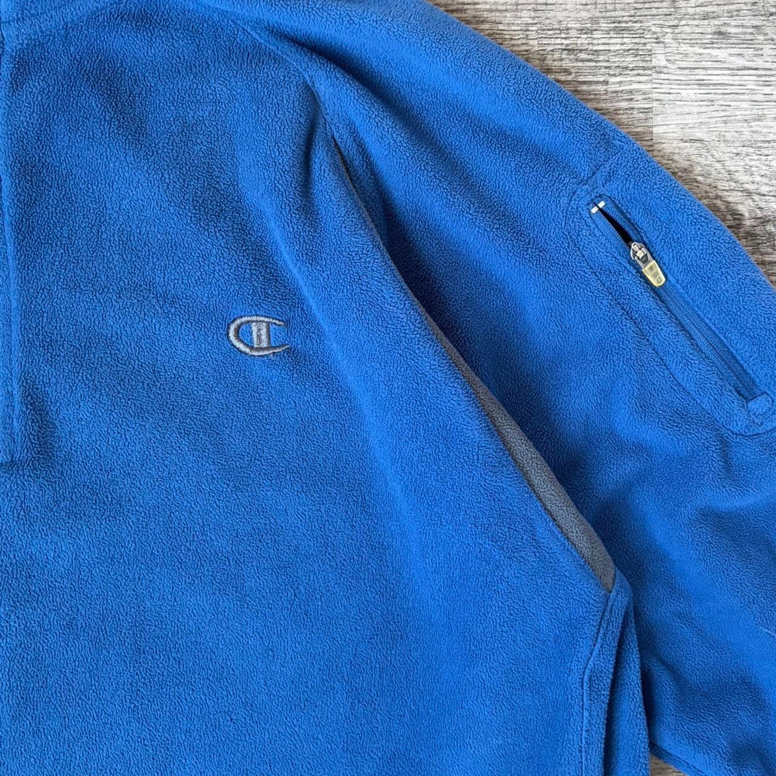 Champion Blue vintage champion quarter zip Size US M / EU 48-50 / 2 - 2 Thumbnail