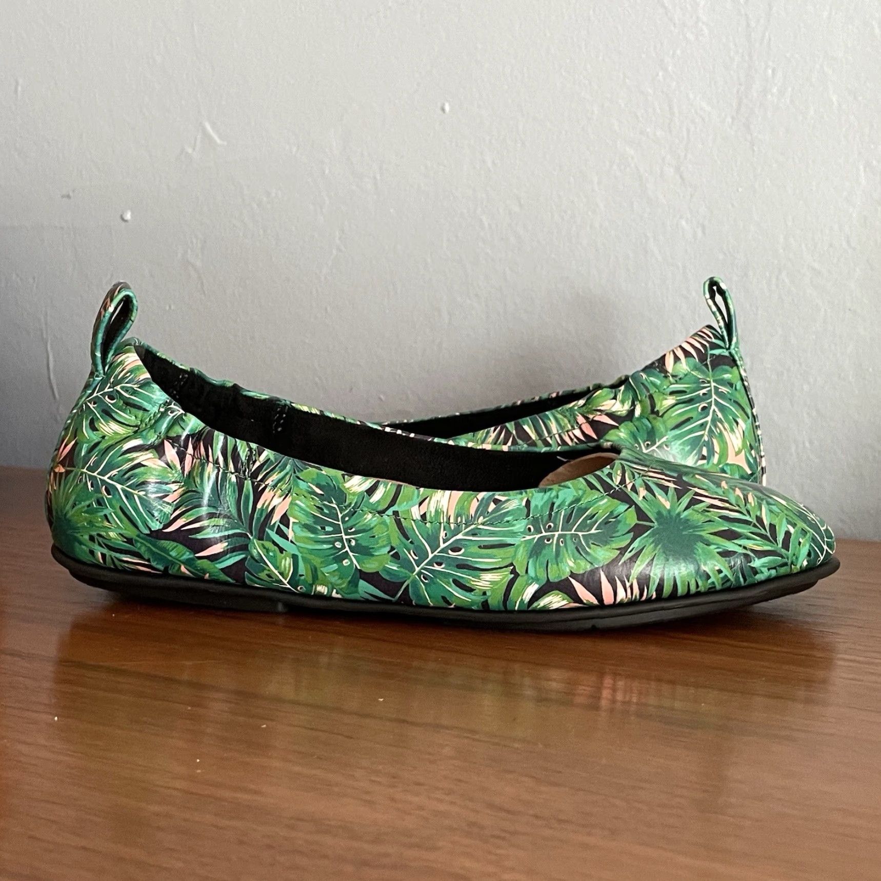 Vintage FitFlop Jungle-Print Soft Leather Ballet Flats Size 6 Green Jungle Print Size US 6 / IT 36 - 3 Thumbnail