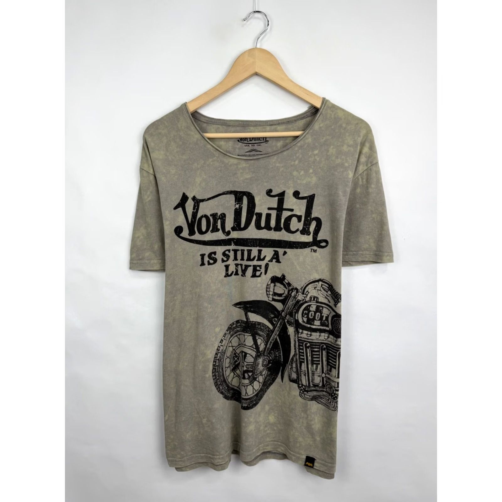 Von Dutch VINTAGE Von Dutch Motorcycle Choppers T-Shirt XL Green Mens 90s Rare VINTAGE Size US XL / EU 56 / 4 - 3 Thumbnail