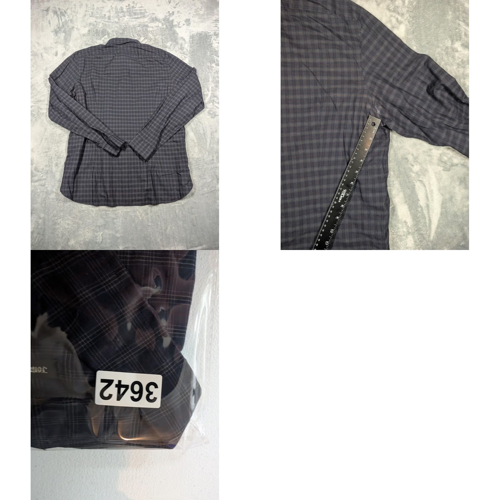 John Varvatos VINTAGE? No — John Varvatos U.S.A. Shirt Mens 2XL Blue Plaid Long Sleeve Button Up Casual Shirt Size US XXL / EU 58 / 5 - 8 Thumbnail