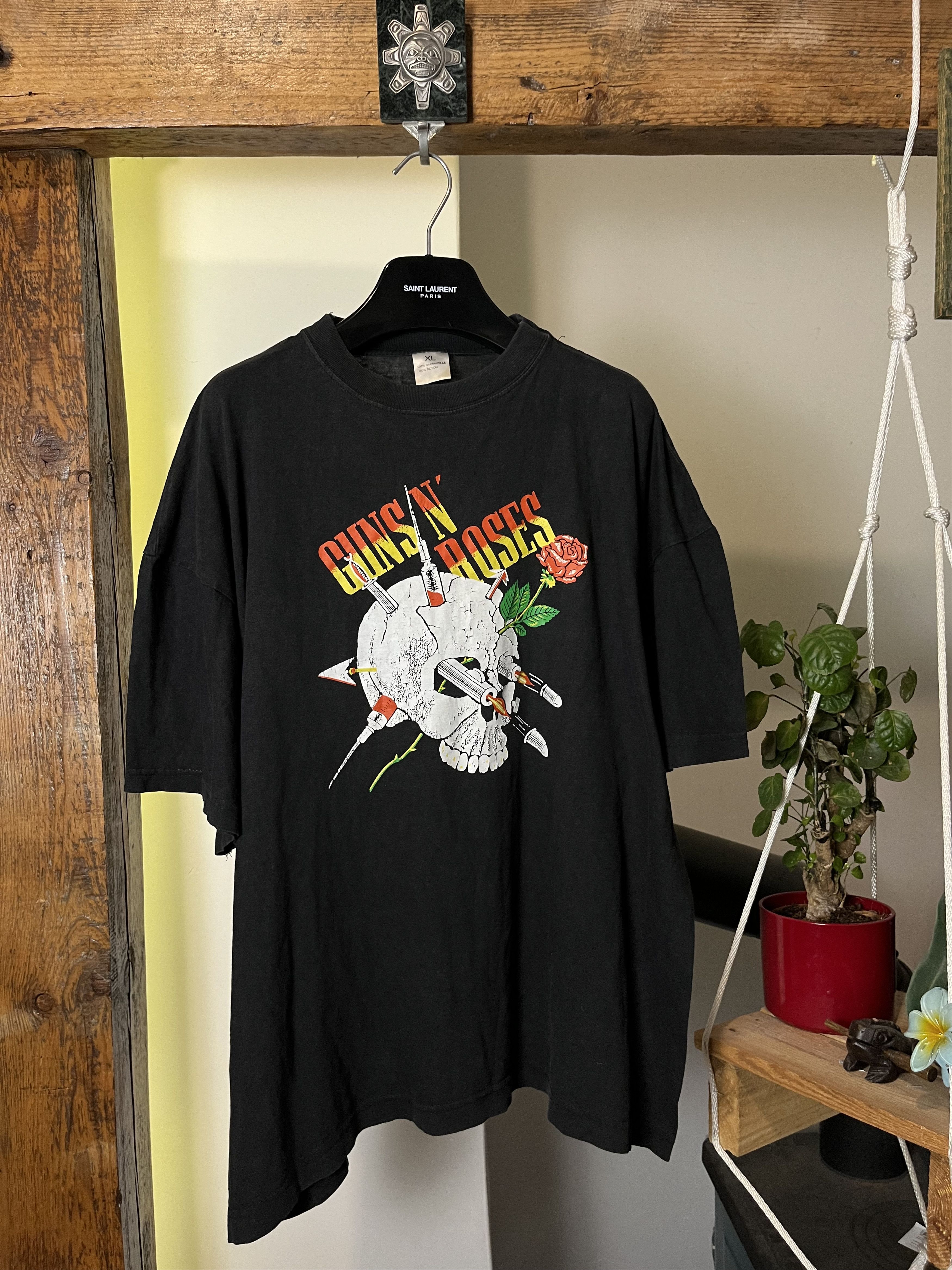 Band Tees × Guns N' Roses × Vintage 80s Guns n Roses Appetite for Destruction Skull Tee Size US XL / EU 56 / 4 - 1 Thumbnail