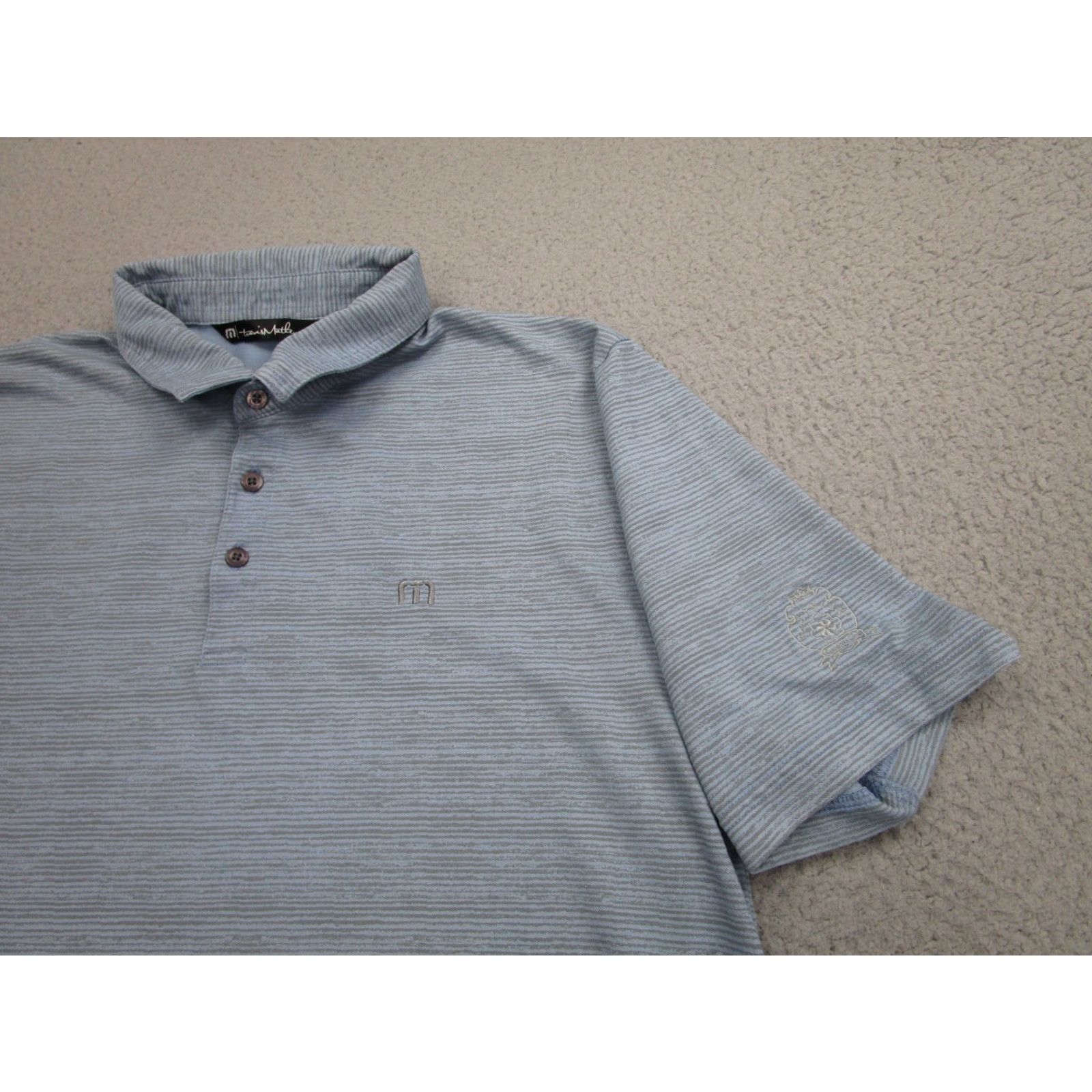 TravisMathew Travis Mathew Polo Shirt Mens L Blue Valencia Country Club Golf Clarita Size US L / EU 52-54 / 3 - 2 Thumbnail
