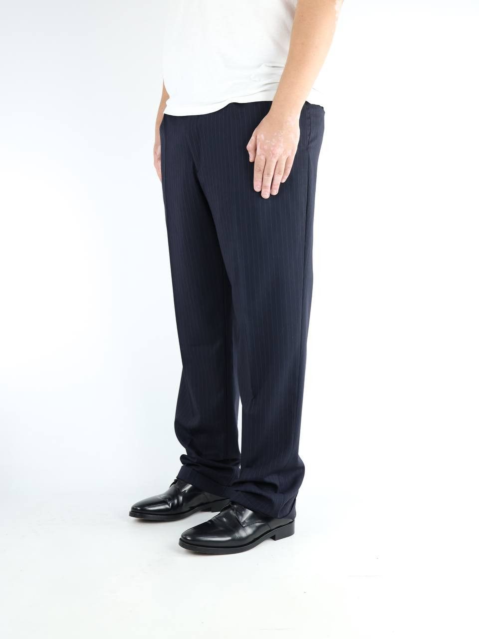 Oscar De La Renta OSCAR DE LA RENTA Striped formal trousers Size 54R - 2 Thumbnail