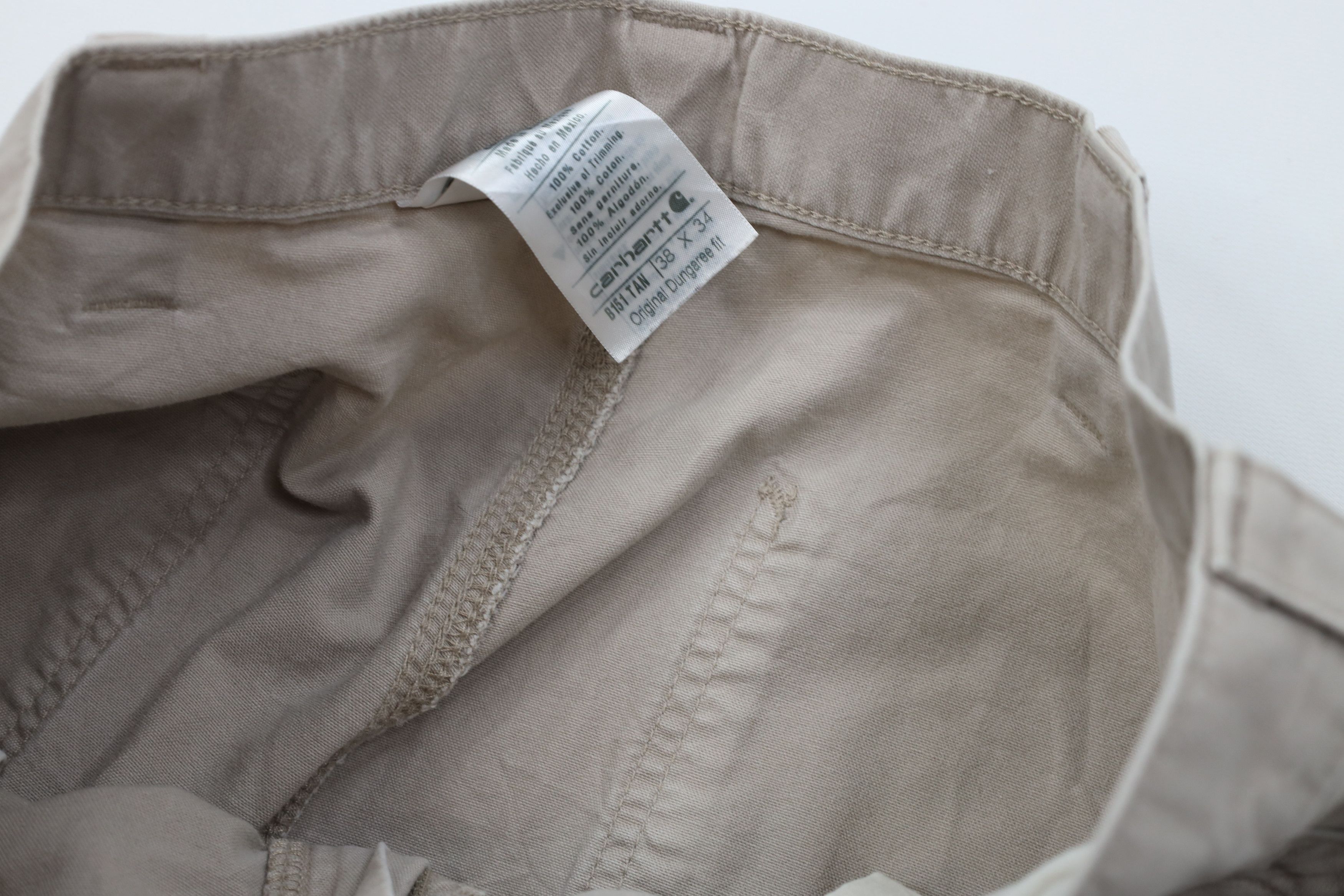 Carhartt Vintage Y2K Carhartt Wide Leg Dungaree Pants Tan Khaki Size US 38 / EU 54 - 9 Thumbnail