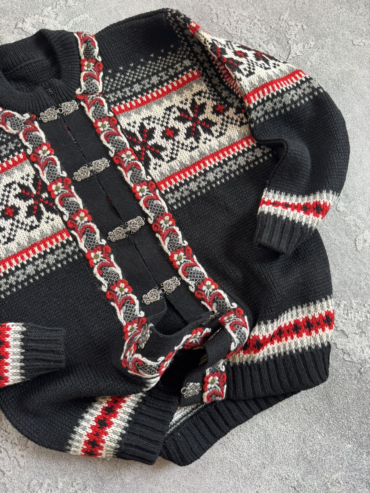 Dale Of Norway × Moods of Norway A.S Evebofoss button up Norway 🇳🇴 cardigan sweater knitwear Size US L / EU 52-54 / 3 - 4 Thumbnail