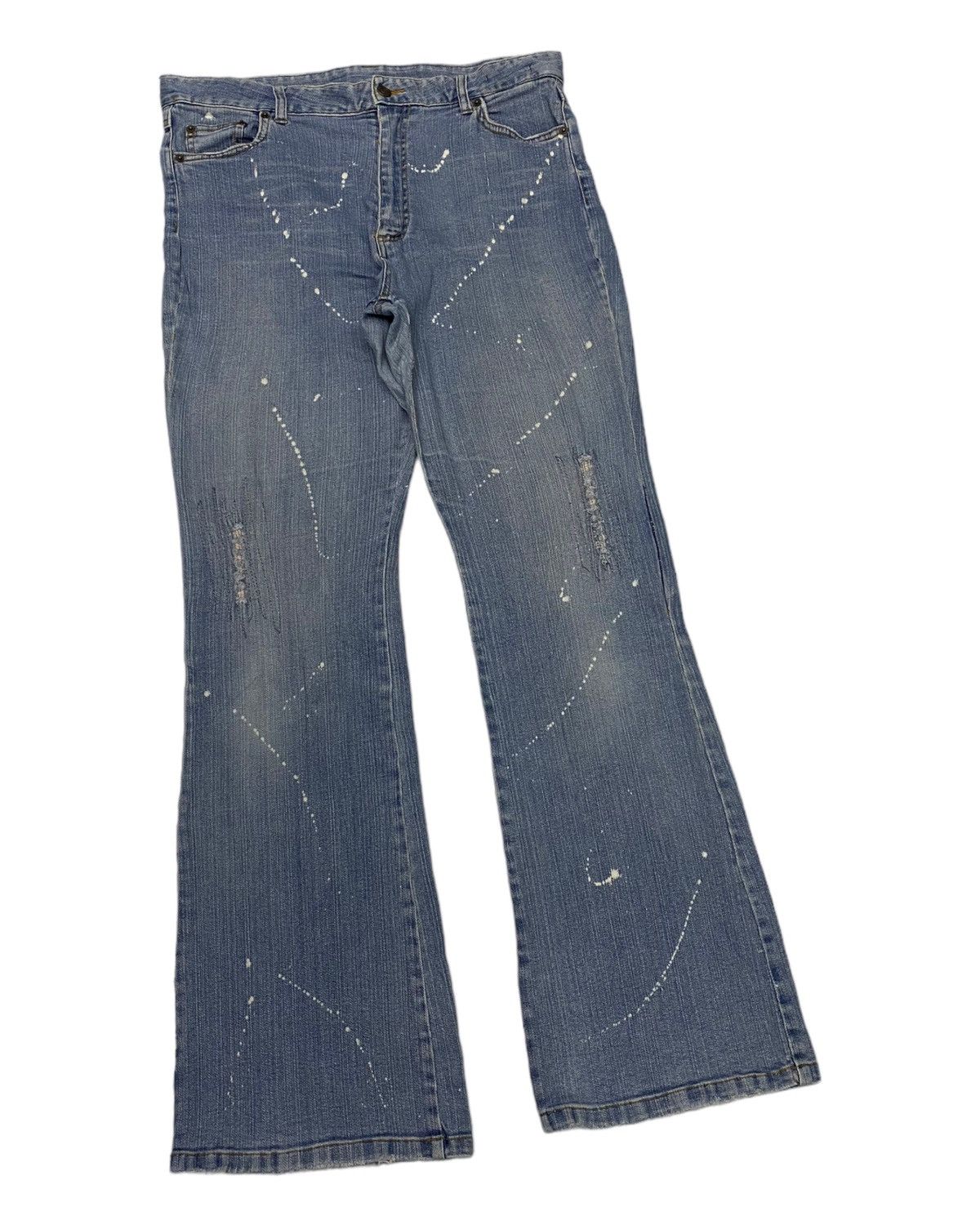 If Six Was Nine × Tornado Mart 🔥TORNADO MART JAPAN FLARE DISTRESSED DENIM CUSTOM MADE Size US 34 / EU 50 - 5 Thumbnail
