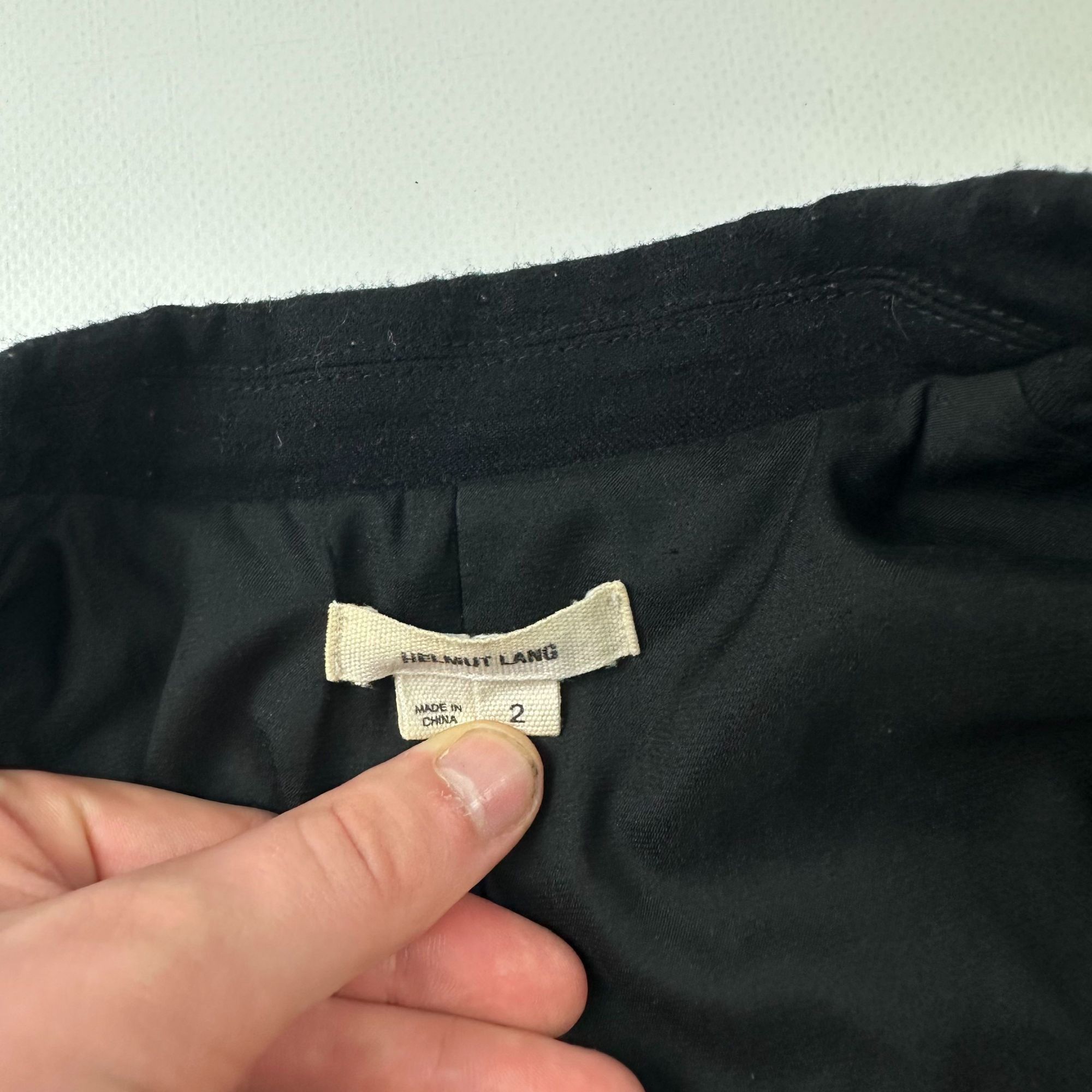Helmut Lang Helmut Lang Women’s Wool Blazer Black/Dark Gray Size 2 (Appr Size M / US 6-8 / IT 42-44 - 4 Thumbnail
