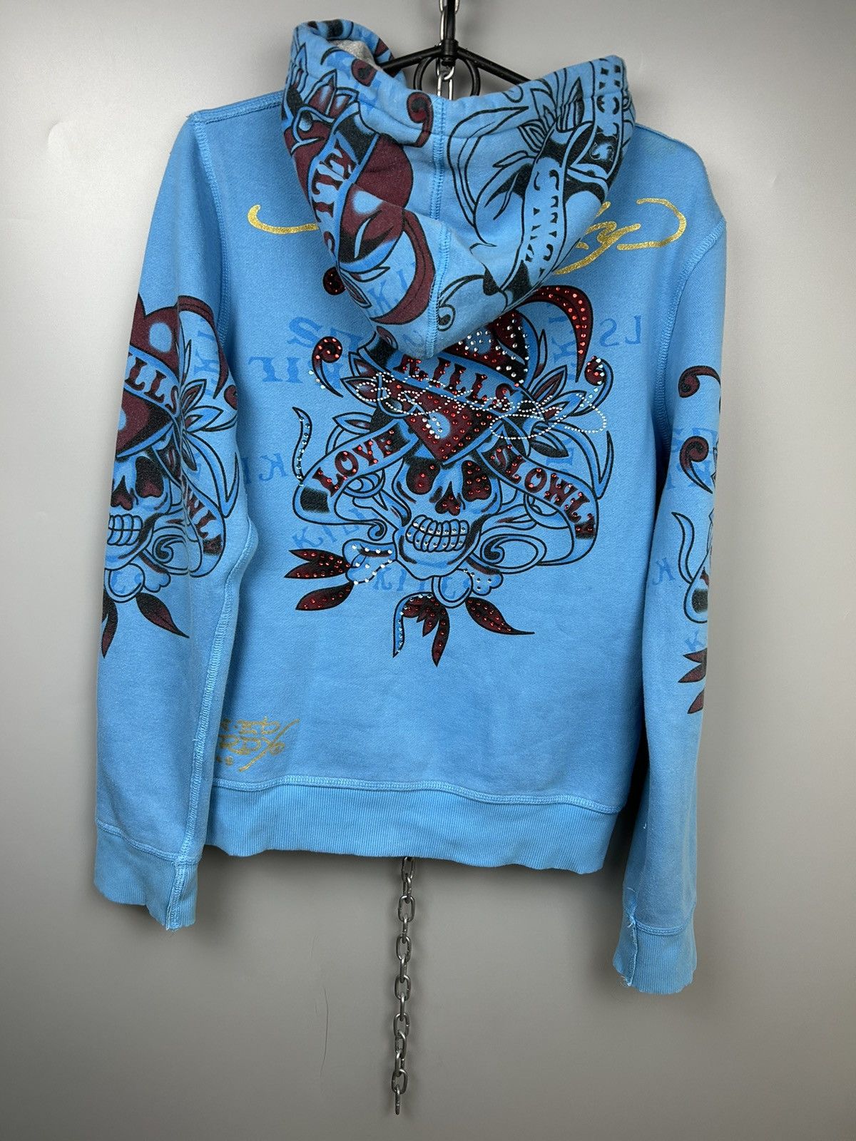 Christian Audigier × Ed Hardy × Vintage Vintage Ed Hardy Zip Up Hoodie Size XL / US 12-14 / IT 48-50 - 2 Thumbnail