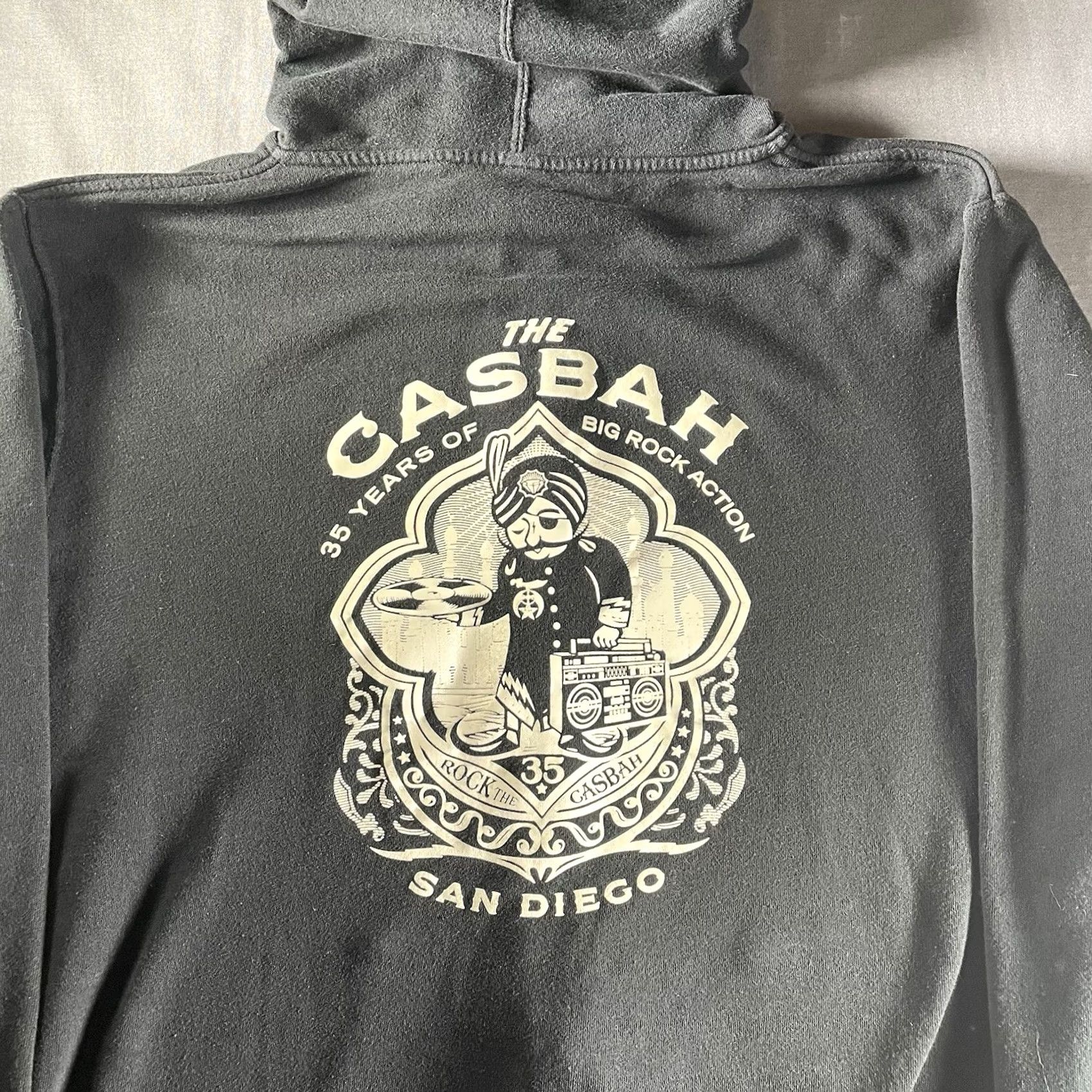 Obey OBEY Hoodie Men XL Casbah San Diego 35th Anniversary Music Bar Shepard Fairey Black Full Zip Mens Size US XL / EU 56 / 4 - 2 Thumbnail