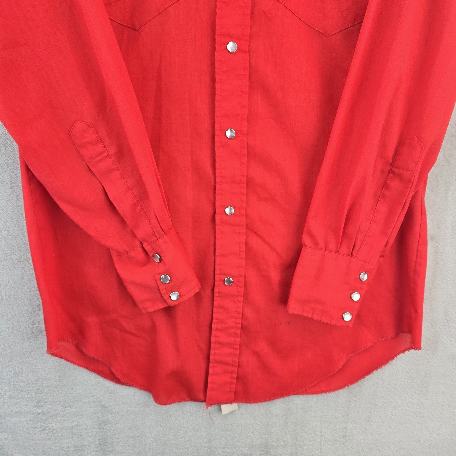 Other Vintage H Bar C Shirt Mens 15.5-30 Red Pearl Snap Western Size US S / EU 44-46 / 1 - 5 Thumbnail