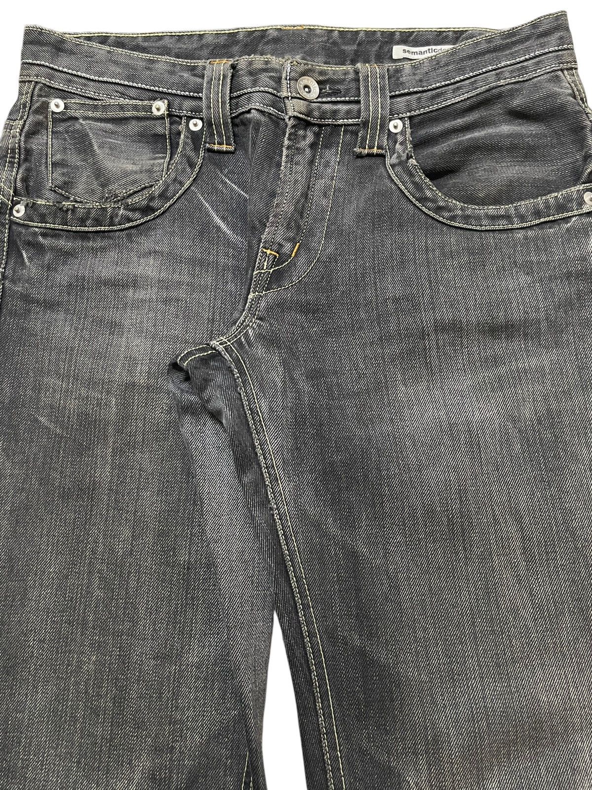 semanticdesign Vintage Japan Semantic Design Thunder Wash Faded Flare Jeans Size US 31 - 4 Thumbnail