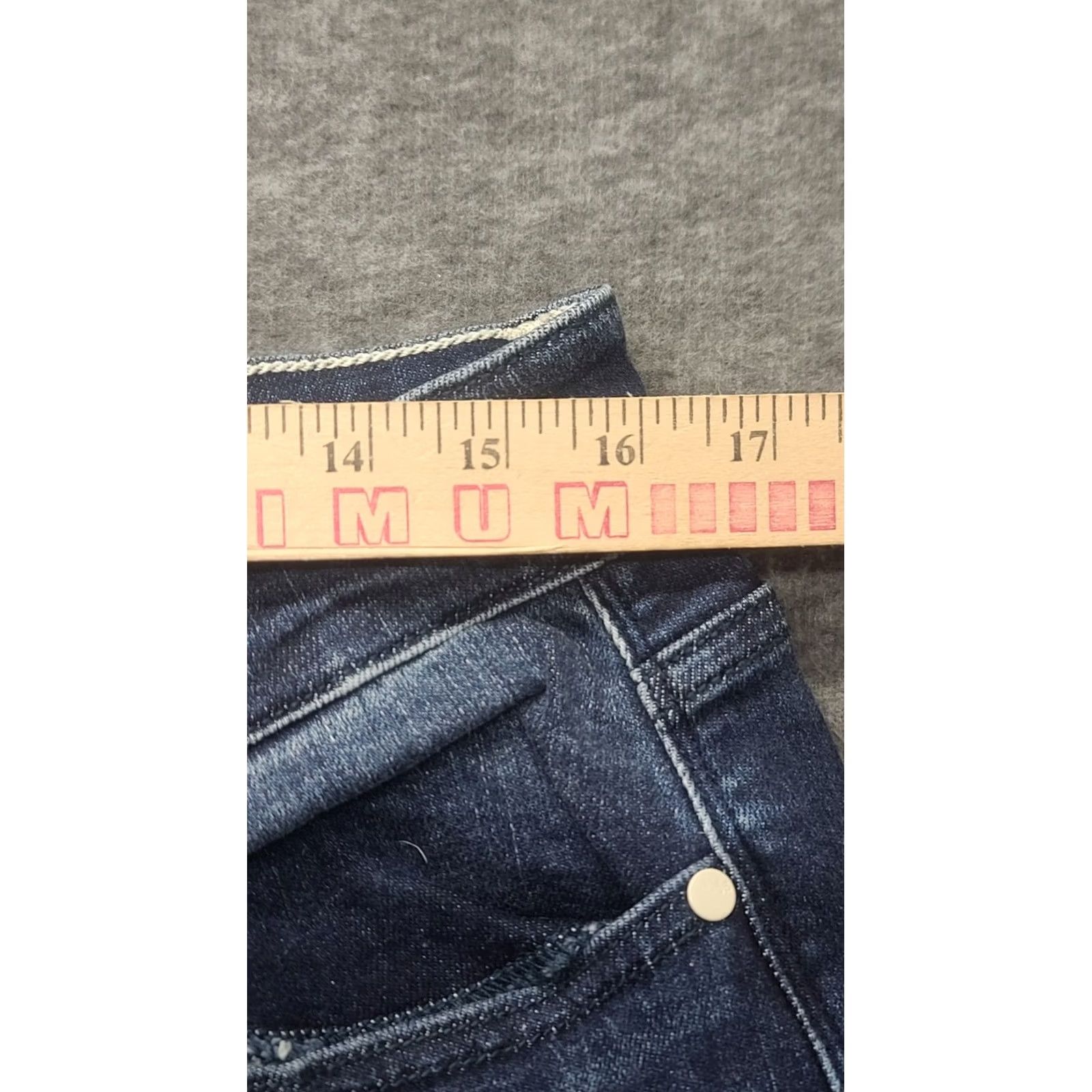 Vintage Judy Blue Jeans Womens 16WX32 Boyfriend Fit Ankle High Rise Stretch Denim Blue Pocket Zipper Button 32 In Inseam 16W Plus Womens Jeans Size 38" / US 16 / IT 52 - 4 Thumbnail