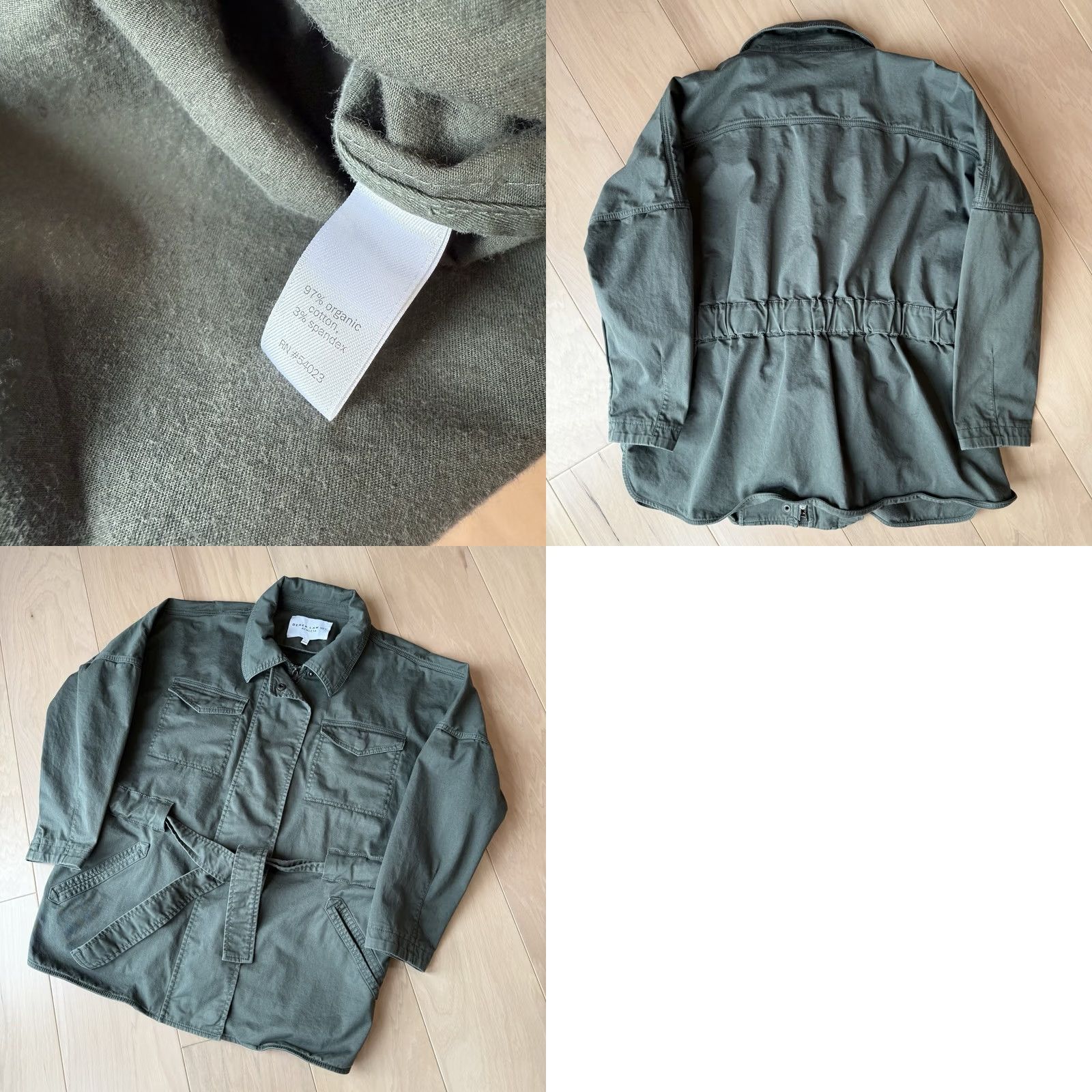Alo Athleta Greenwich Jacket Large Green Full Zip Military Athleisure Derek Lam 10C Size L / US 10 / IT 46 - 8 Thumbnail