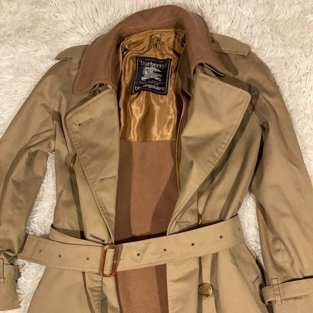 Burberry Vintage 90s Burberry Camel Wool Lined Kensington Chelsea Co Size M / US 6-8 / IT 42-44 - 1 Thumbnail