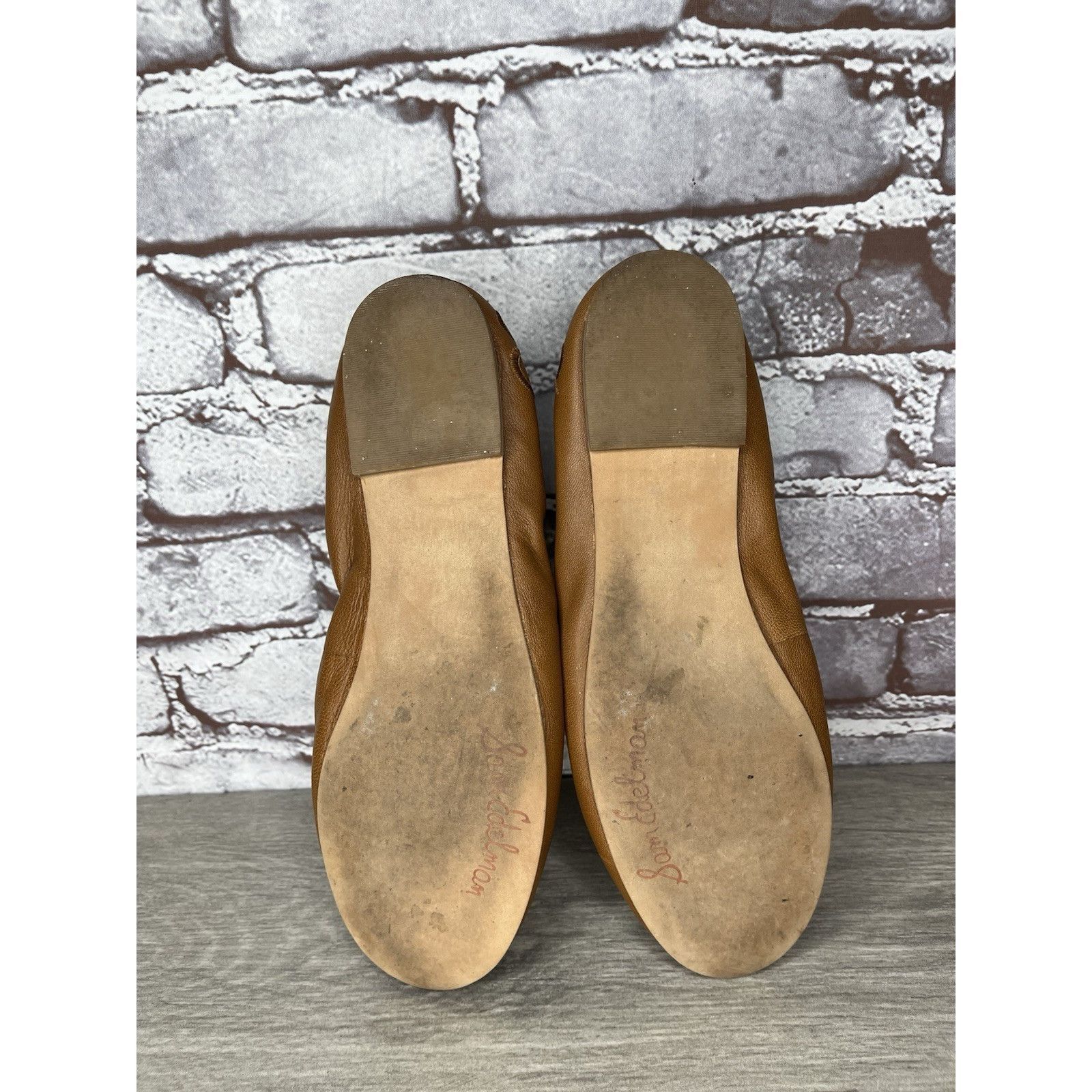 Sam Edelman Sam Edelman Felicia Brown Leather Bow Classic Ballet Flats W Size US 7.5 / IT 37.5 - 22 Thumbnail