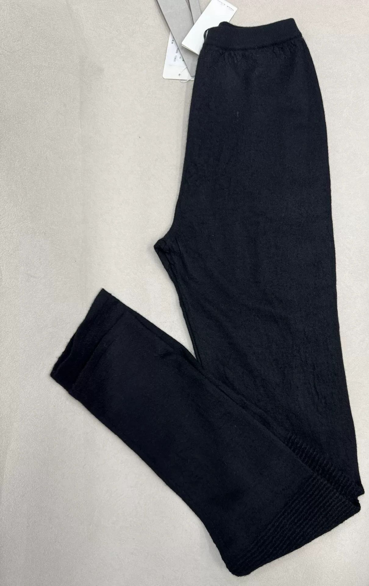 Rick Owens Rick Owens Black Knit Leggings for Women Size 24" / US 00 / IT 34 - 1 Thumbnail