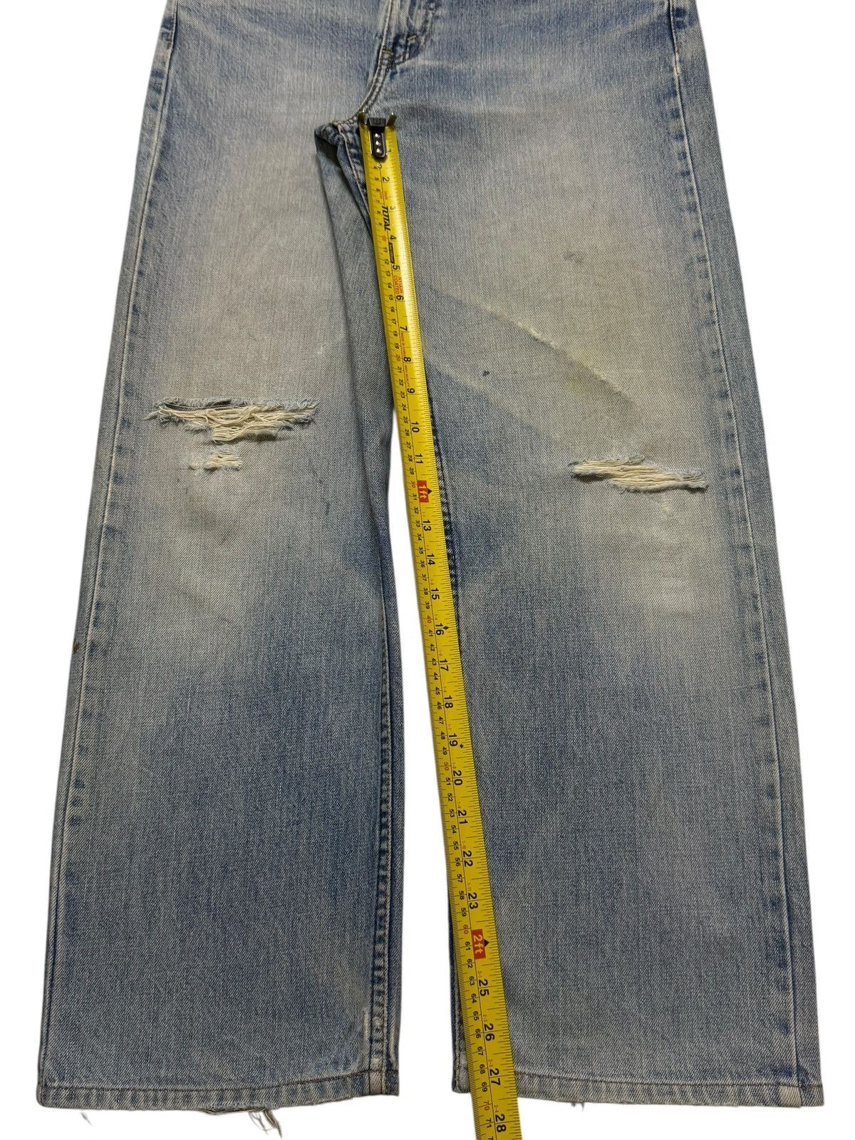 Levi's Vintage Clothing Vintage Y2K Levis 509 Blue Faded Distressed Wide Leg Baggy Size US 31 - 11 Thumbnail