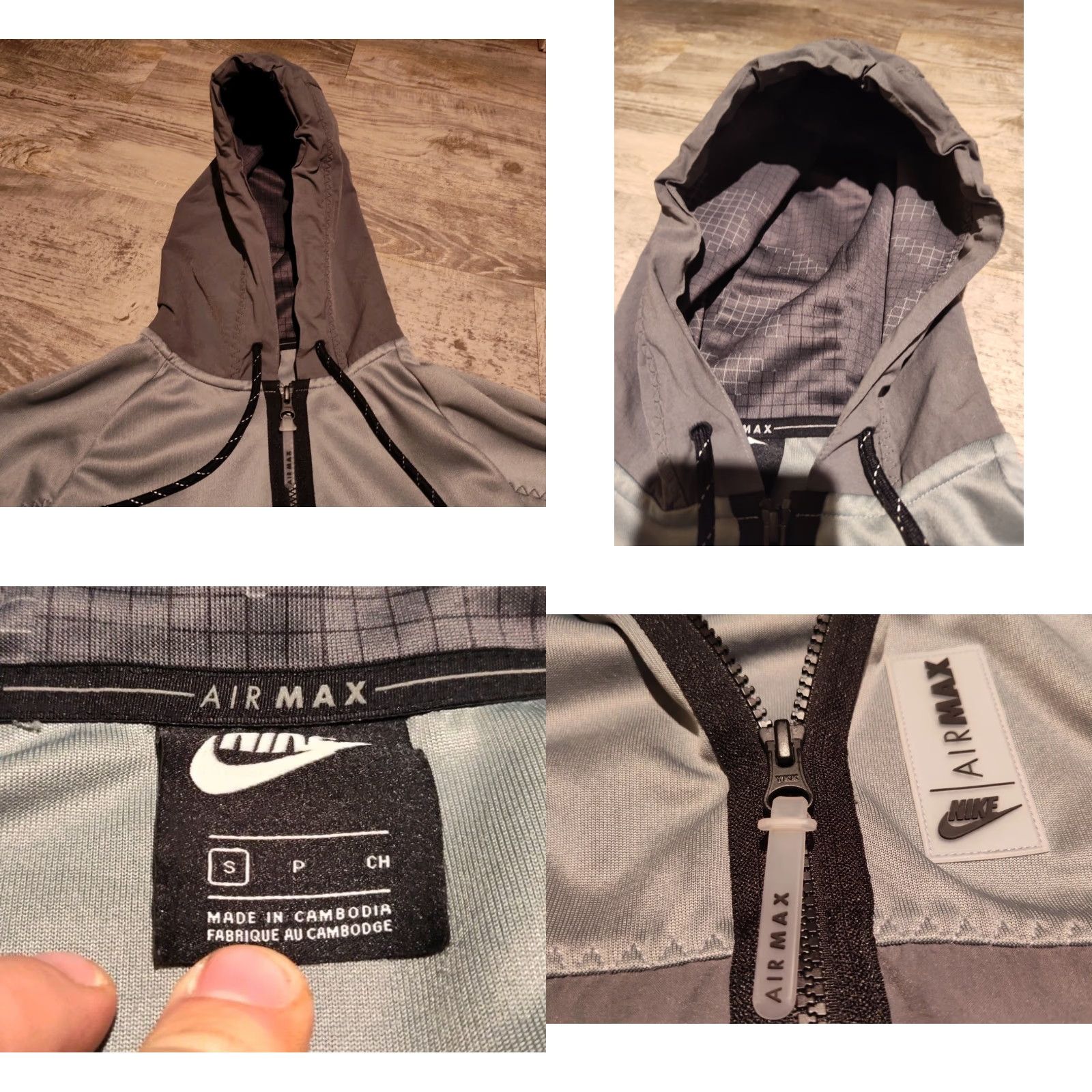 Nike NIKE NSW Air Max Grid Full Zip Hoodie Jacket Coat Woven Grey S EUC Men Grey Zip Windproof Full Zip AirMax Jacket Size US S / EU 44-46 / 1 - 8 Thumbnail
