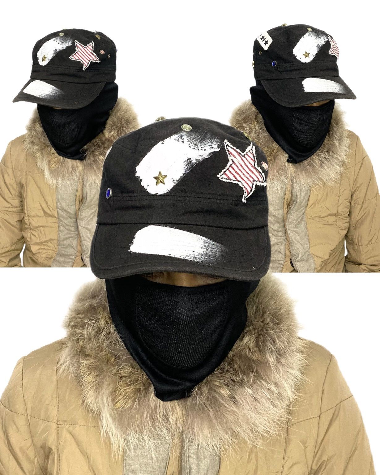 If Six Was Nine × Japanese Brand × Le Grande Bleu (L.G.B.) 2000s Patrol Studed ifsixwasnine lgb style cap Size ONE SIZE - 1 Thumbnail